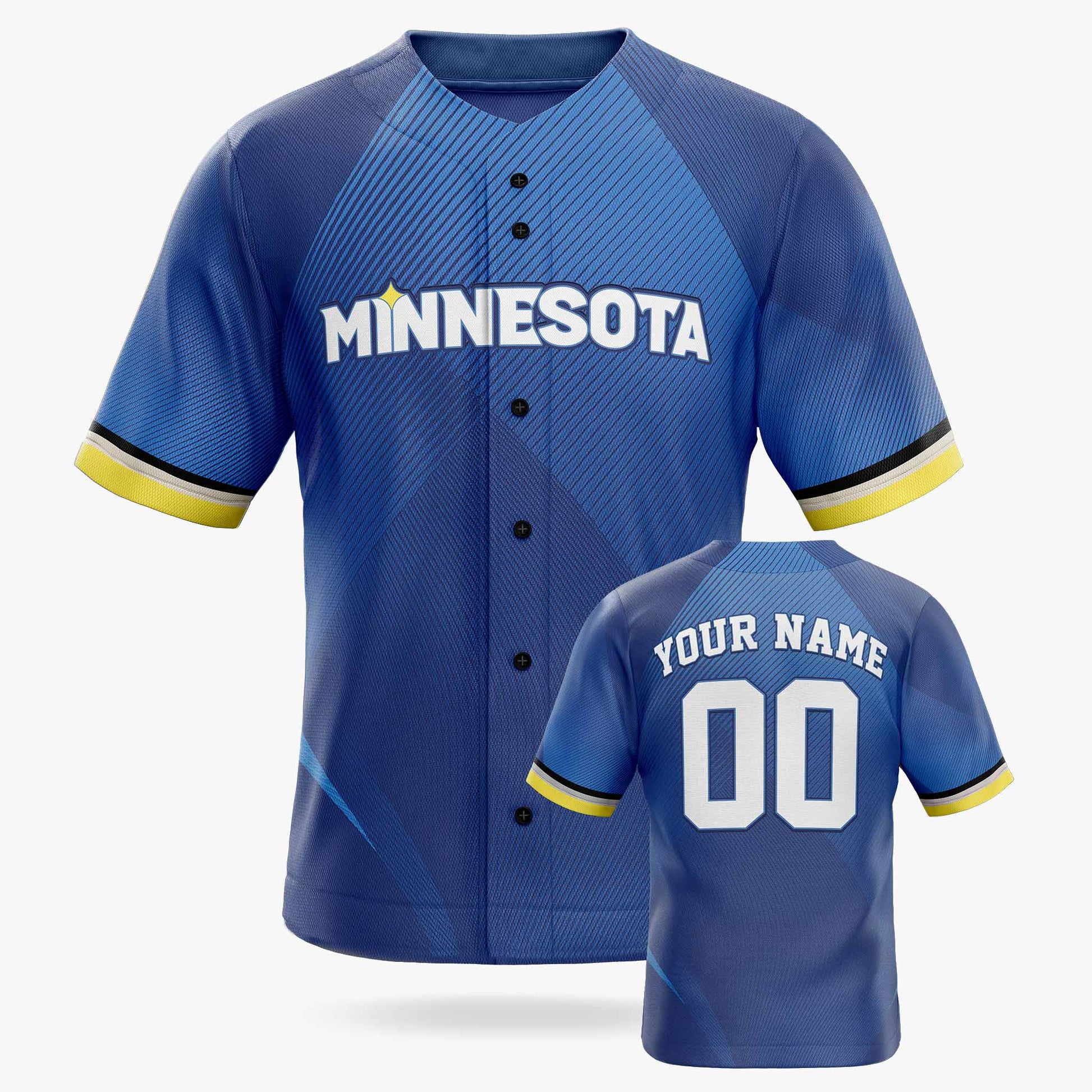 Custom City Baseball Jersey - Minnesota Blue - Design Your Own
