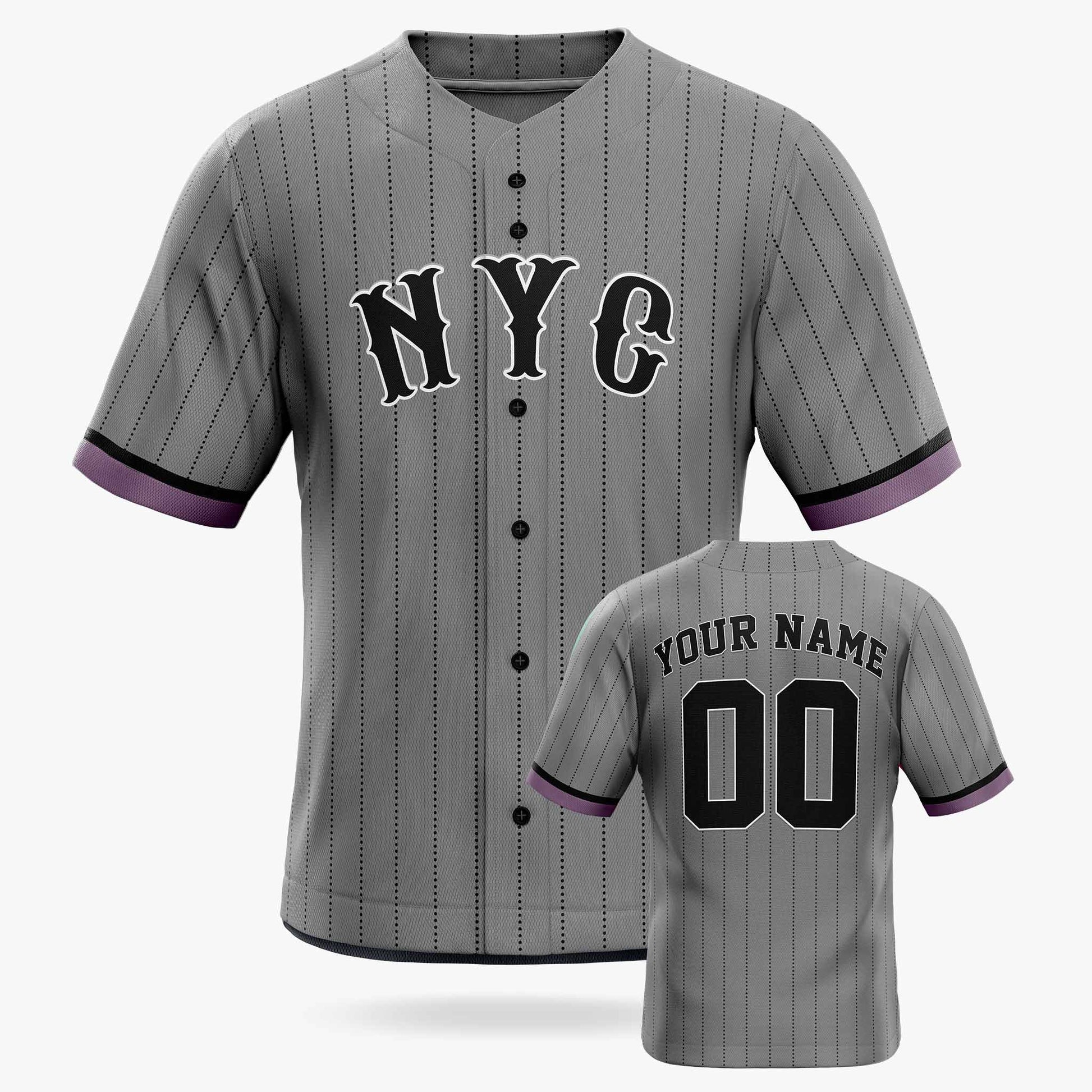 Custom City Baseball Jersey - New York Gray - Design Your Own