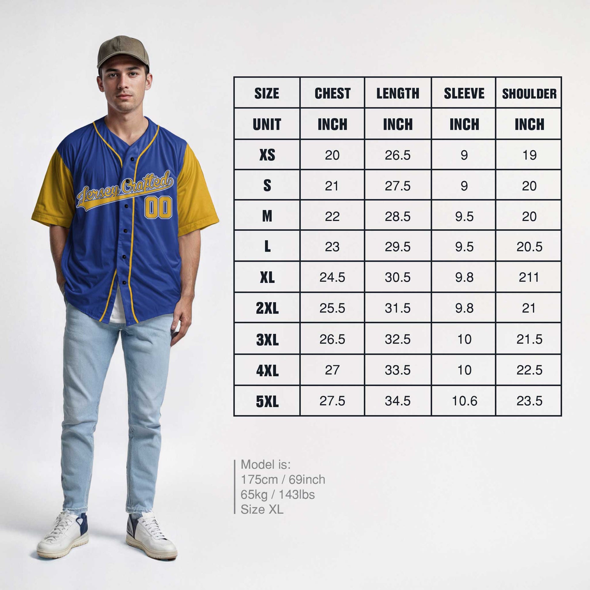Custom Baseball Jersey Blue and Yellow With Piping - Design Your Own