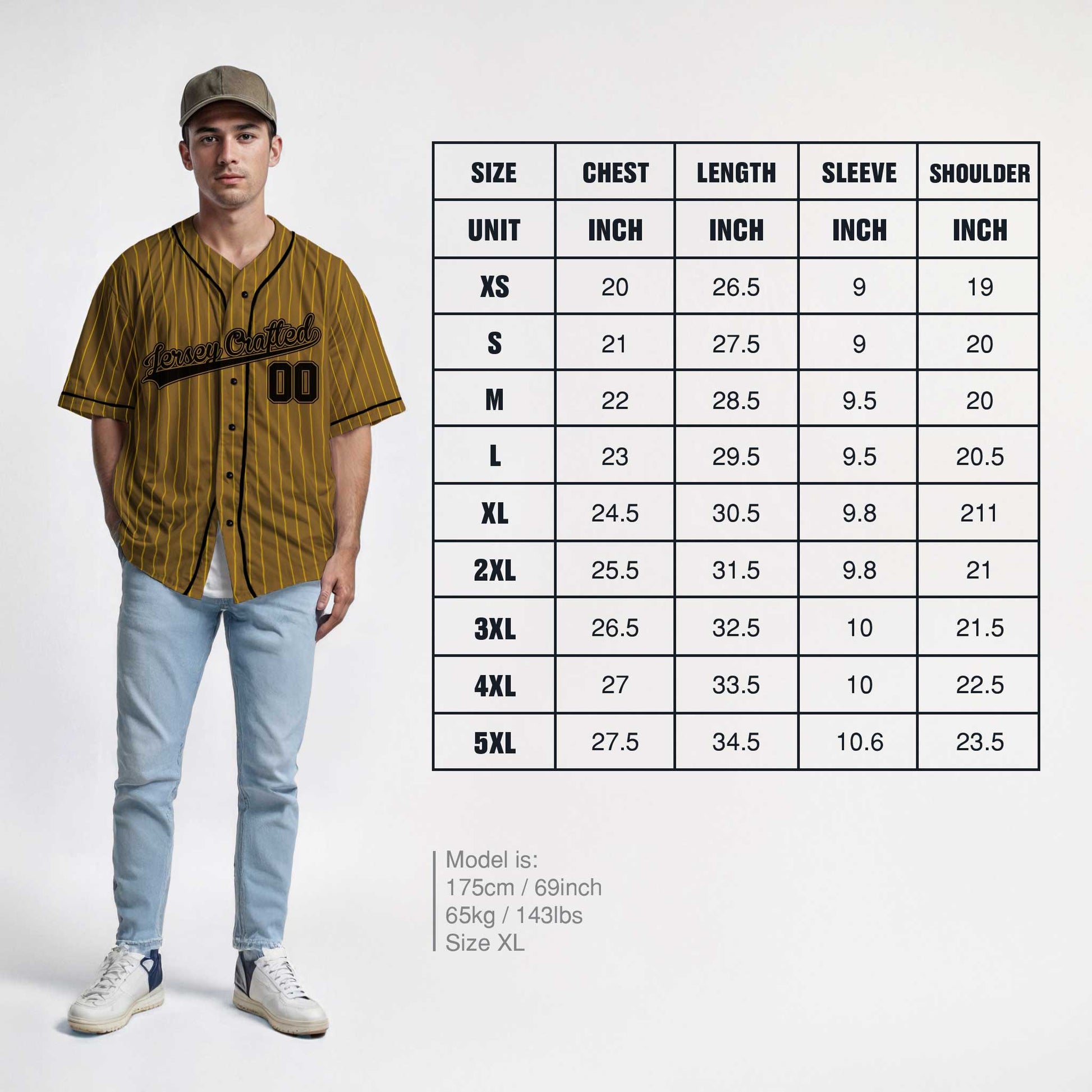 Custom Pinstripe Baseball Jersey Bronze and Black With Piping - Design Your Own