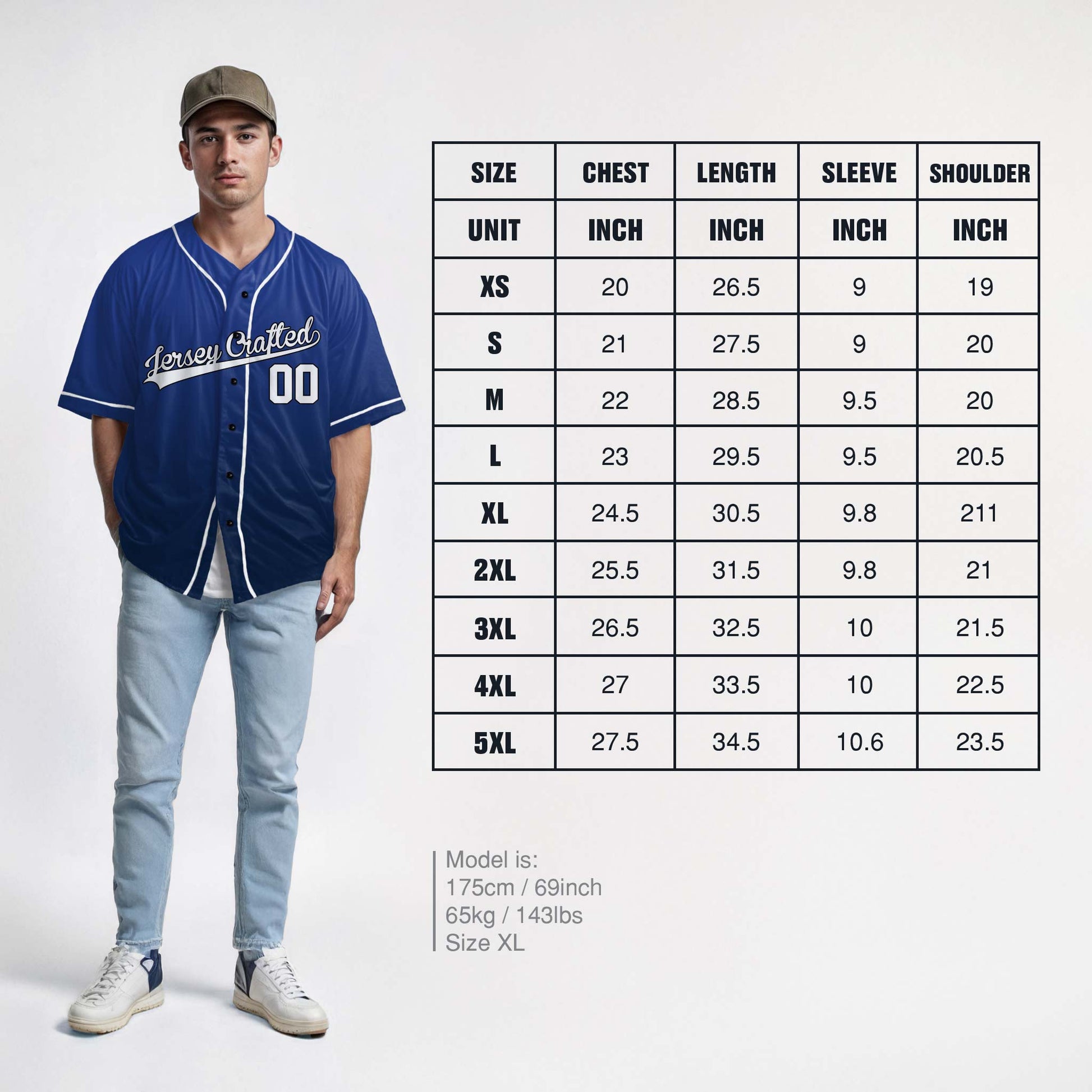 Custom Gradient Baseball Jersey Cobalt and Navy With White Piping - Design Your Own