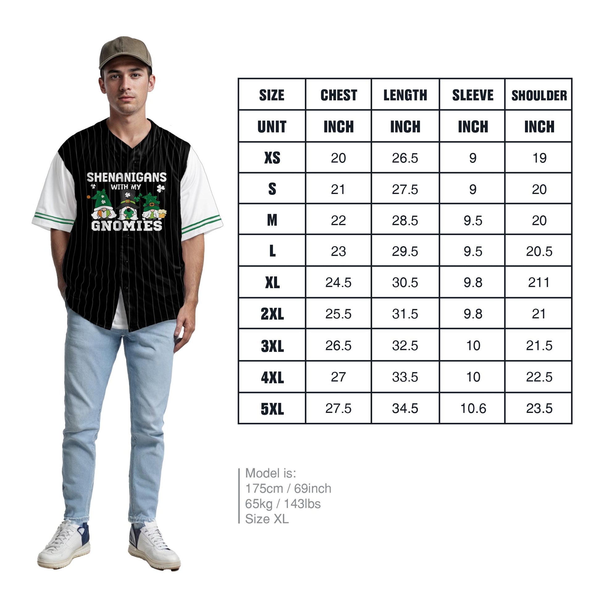 Custom St. Patrick's Day Baseball Jersey Gnomies - Design Your Own