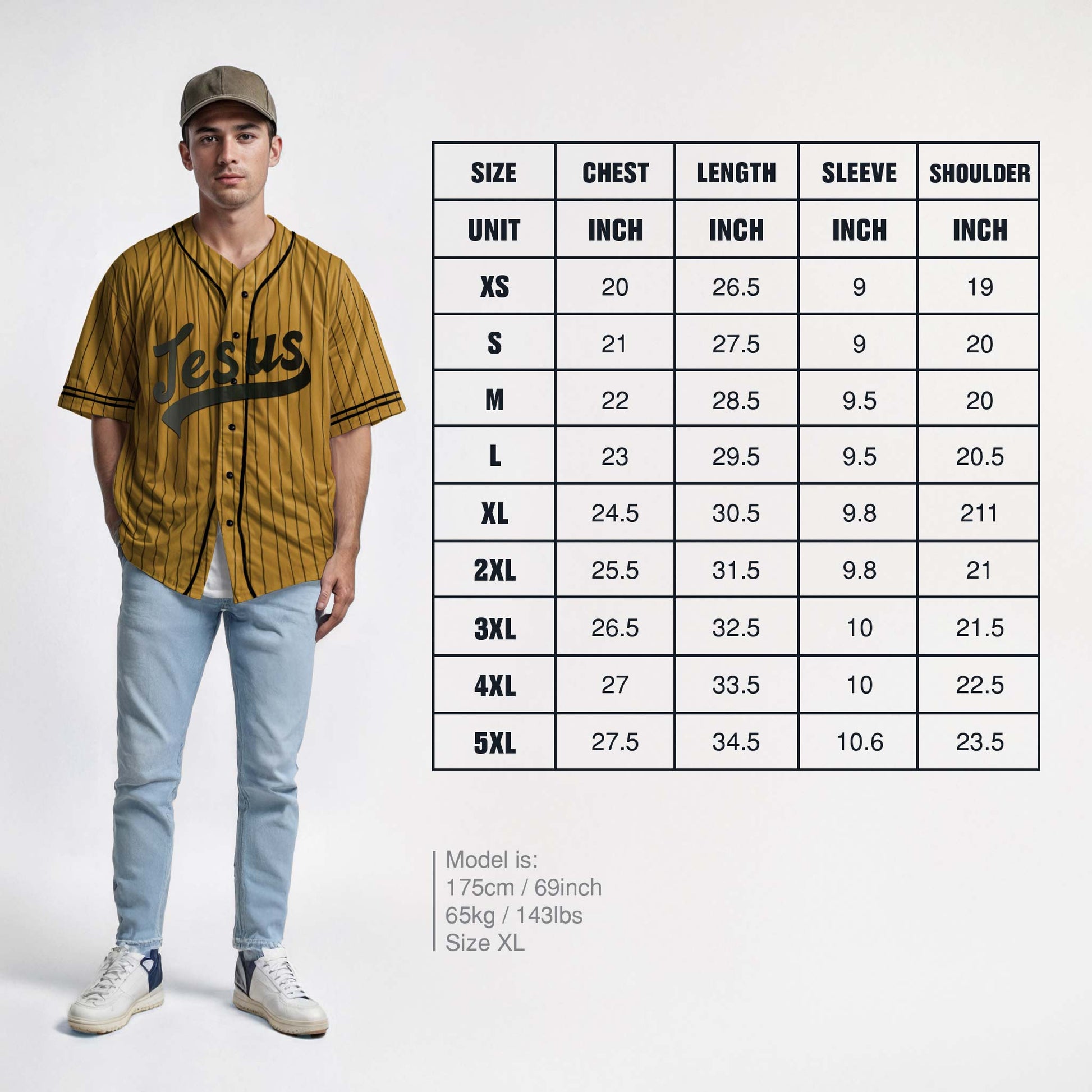 Custom Religious Baseball Jersey – Gold Christian Jesus Add Your Name