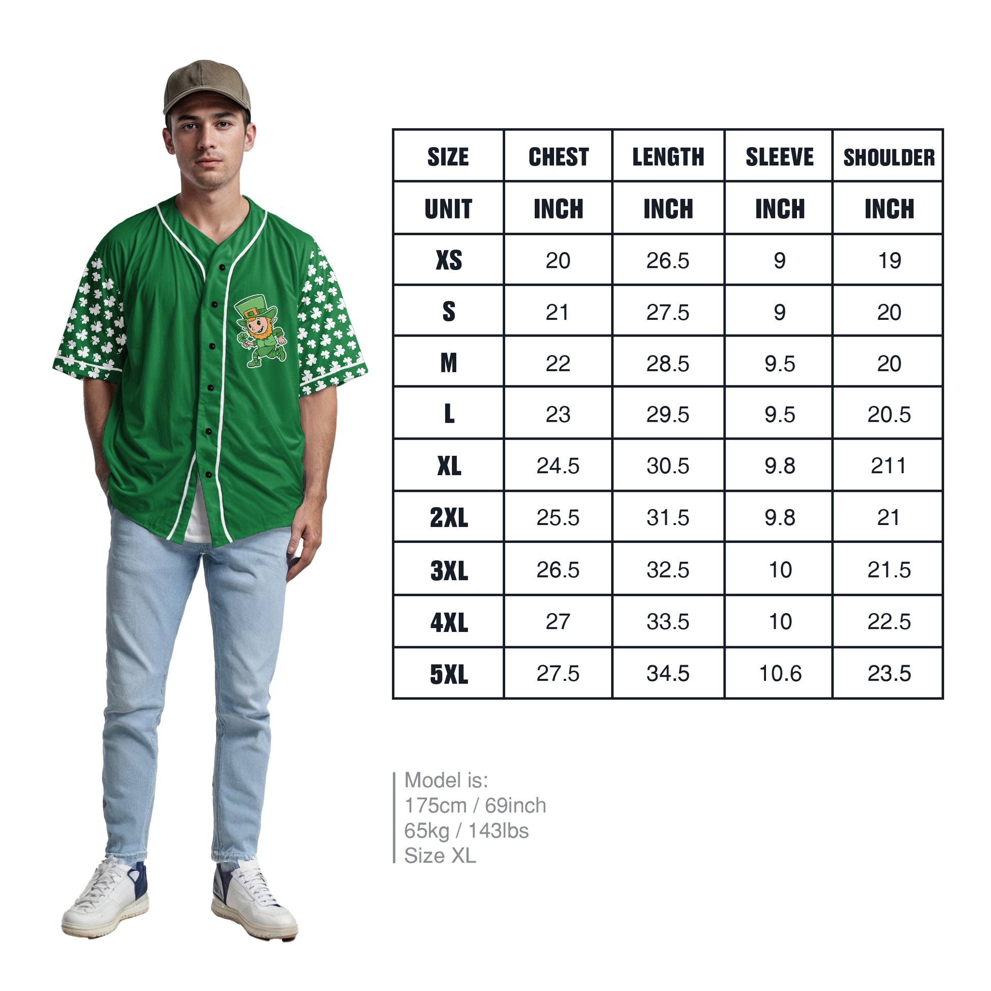 Custom St. Patrick's Day Baseball Jersey Leprechaun - Design Your Own