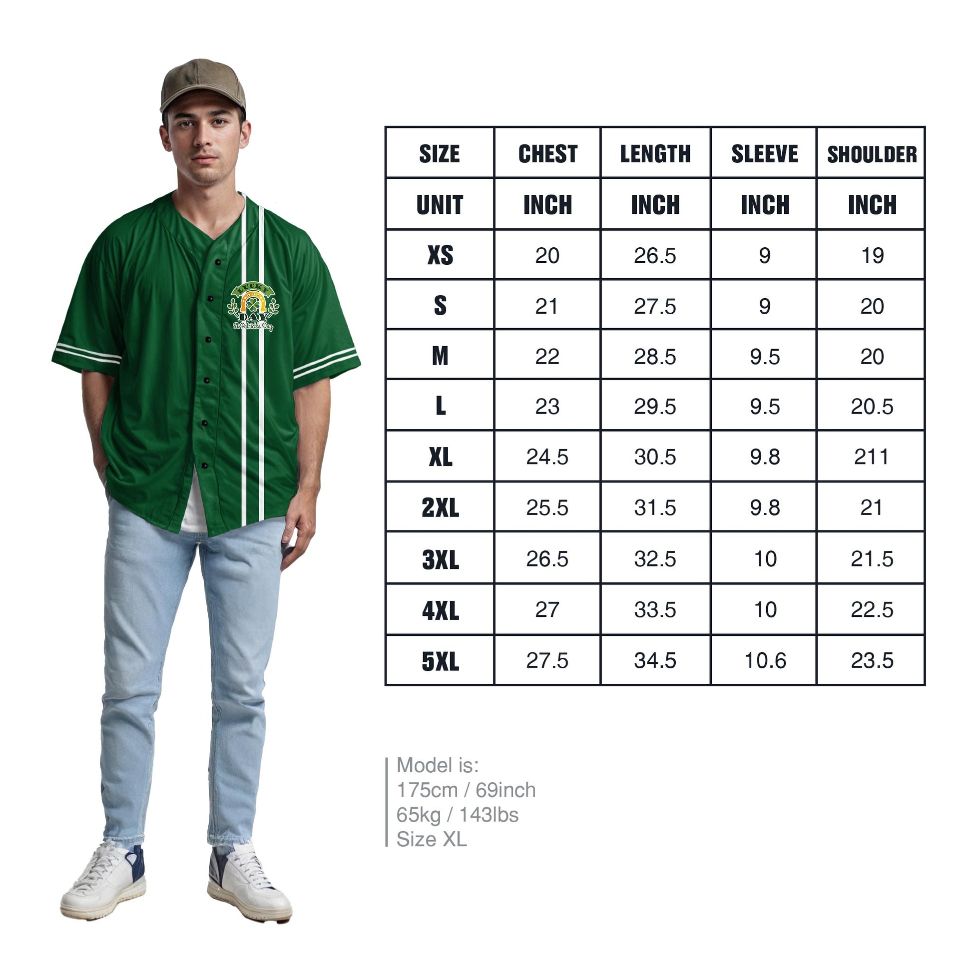 Custom St. Patrick's Day Baseball Jersey Lucky 2 - Design Your Own
