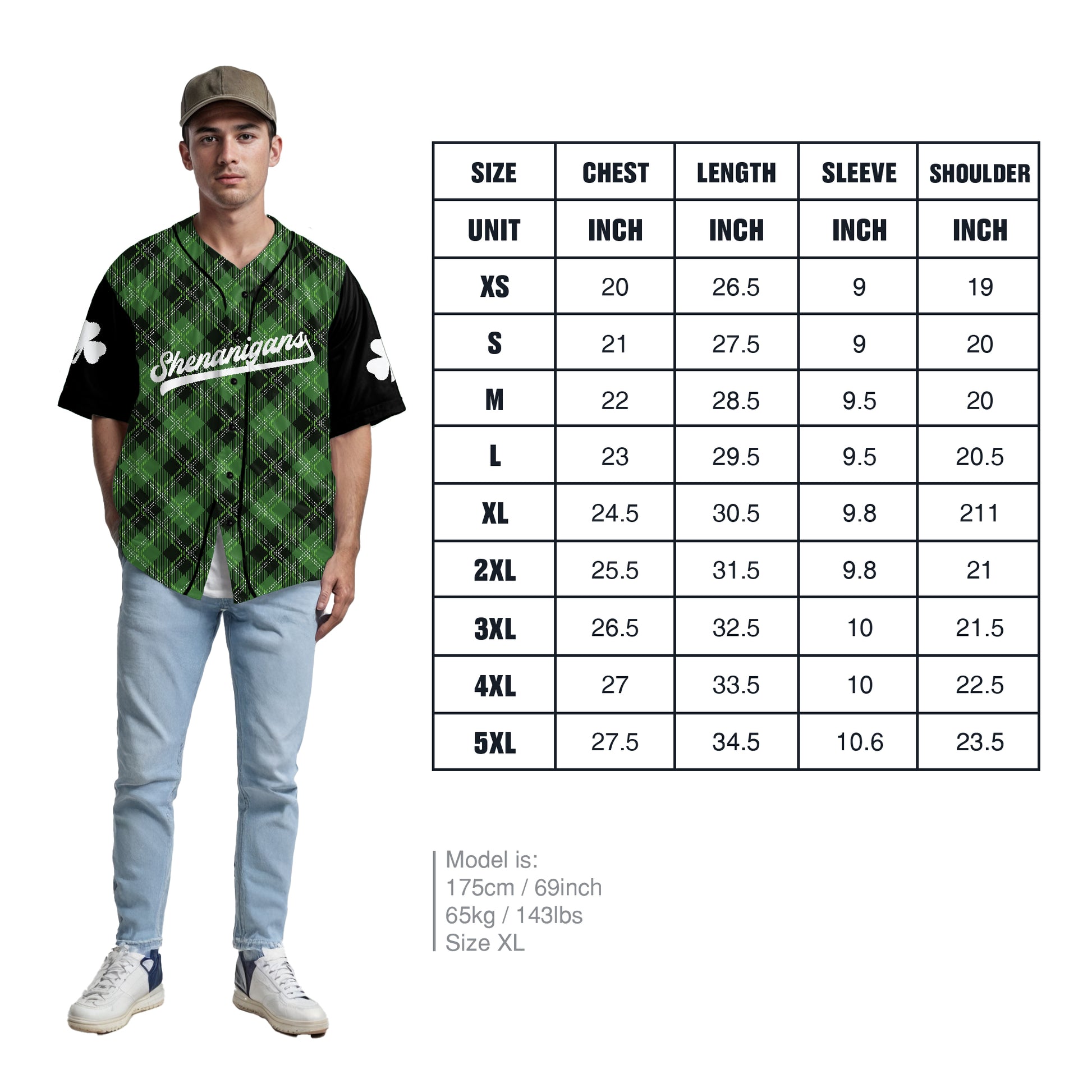 Custom St. Patrick's Day Baseball Jersey Shenanigans - Design Your Own