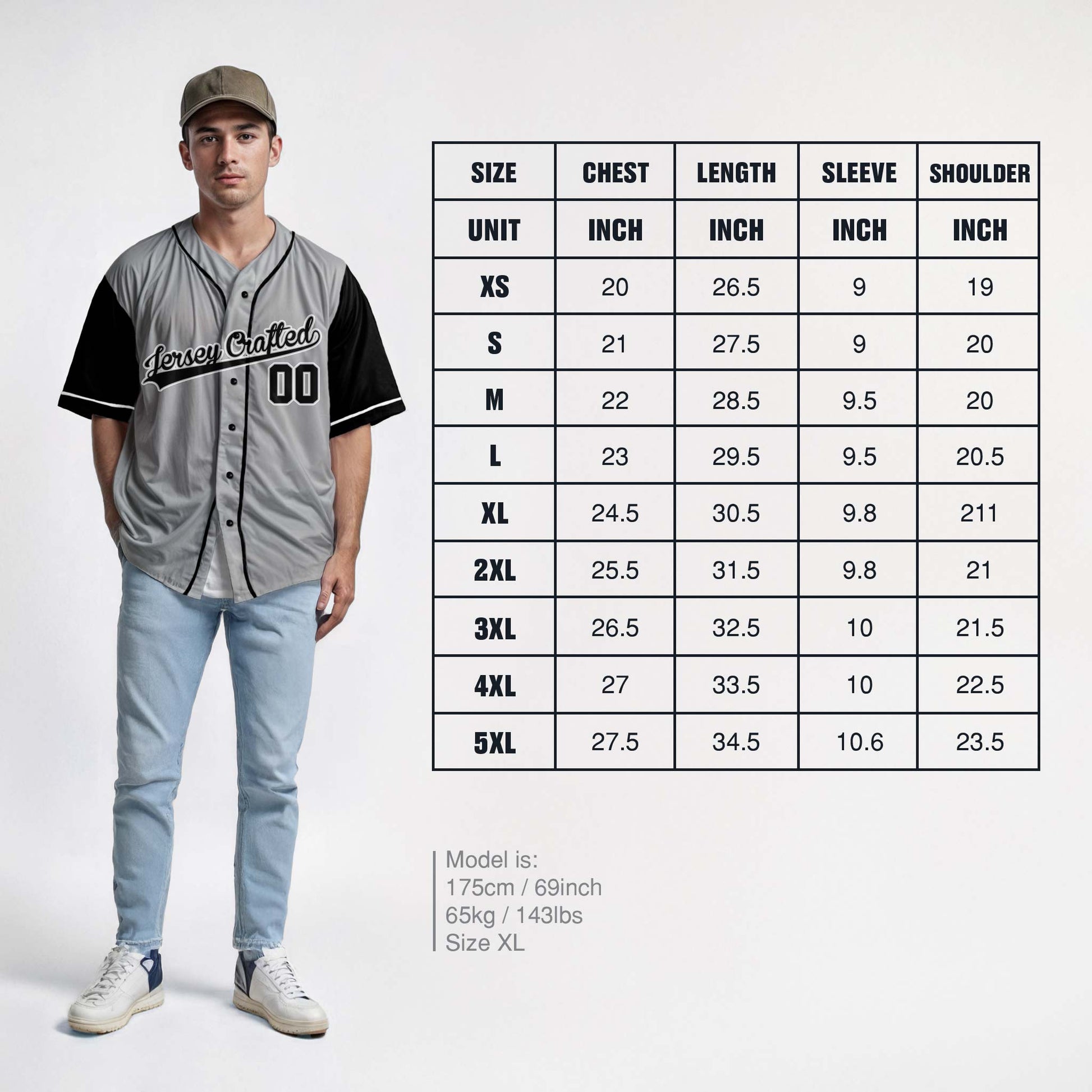 Custom Baseball Jersey Silver Black and White With Piping - Design Your Own