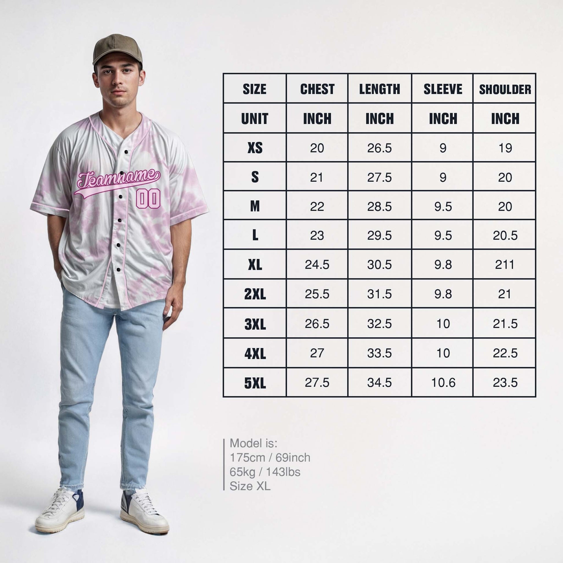 Custom Tie Dye Baseball Jersey White and Light Purple With Piping - Design Your Own