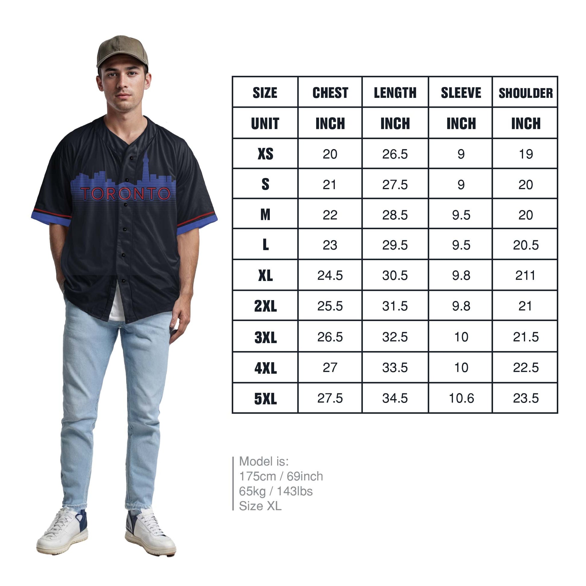 Custom City Baseball Jersey - Toronto Blue - Design Your Own