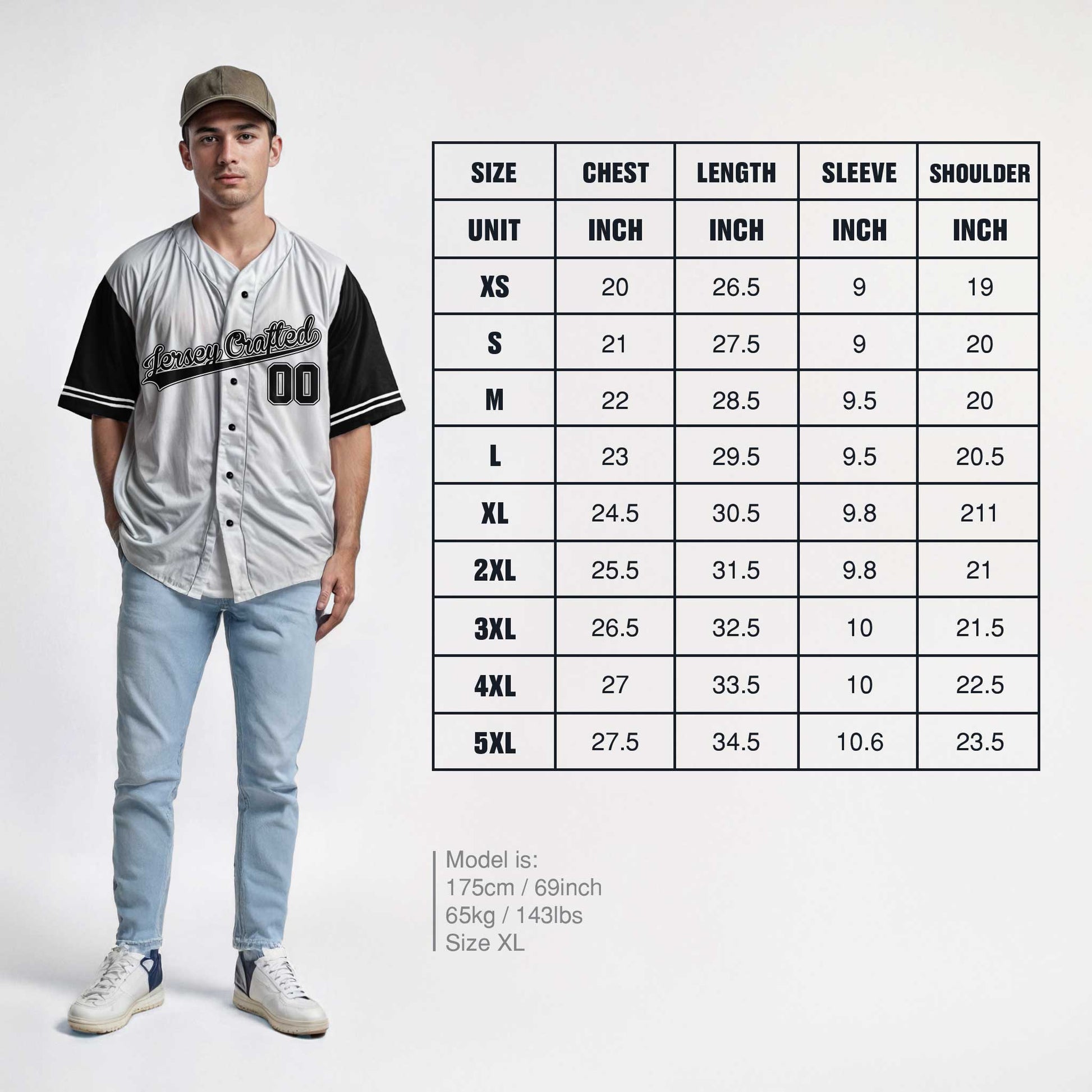 Custom Baseball Jersey White and Black - Design Your Jersey