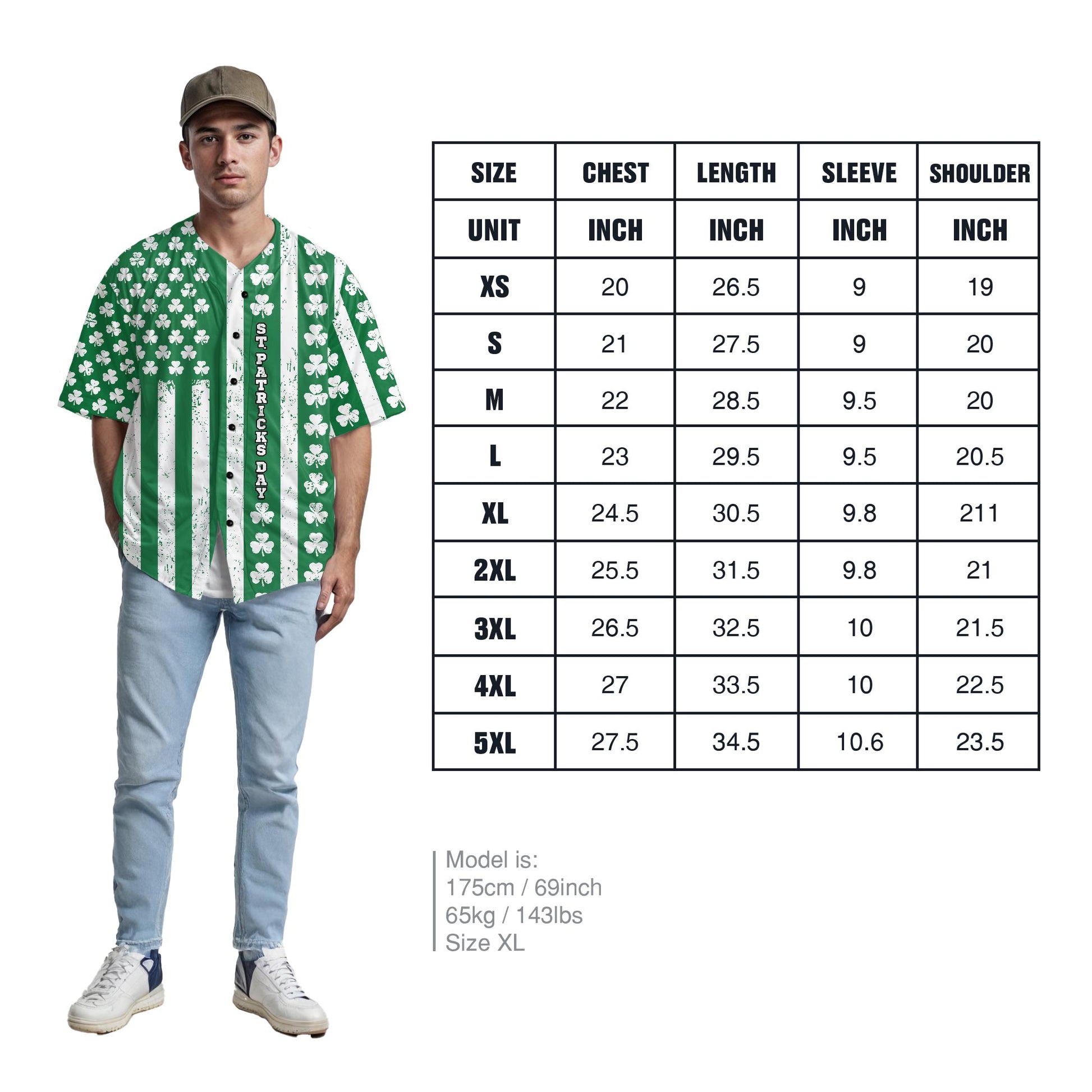 Custom St. Patrick's Day Baseball Jersey Irish Flag - Design Your Own
