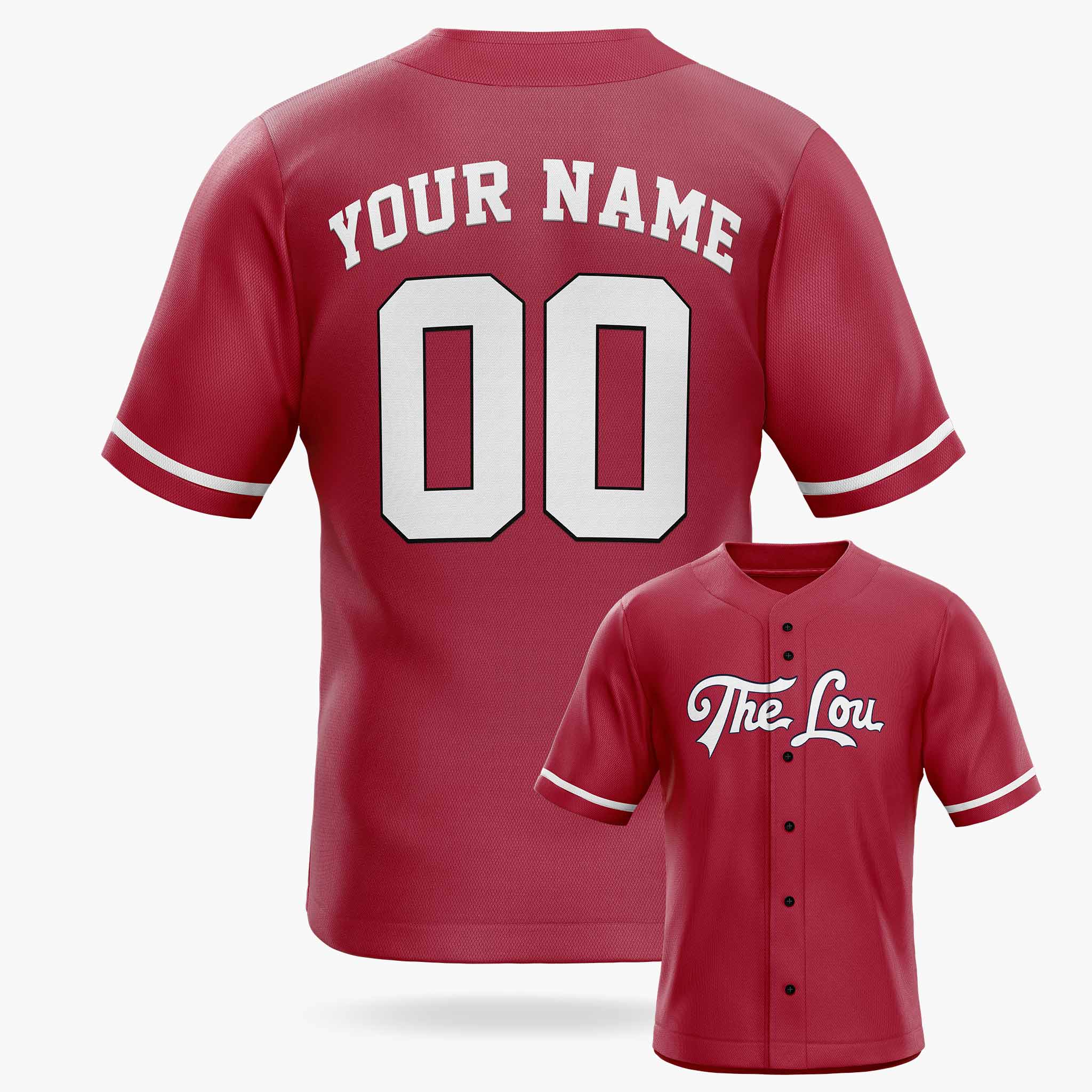 Custom City Baseball Jersey - The Lou Red - Design Your Own