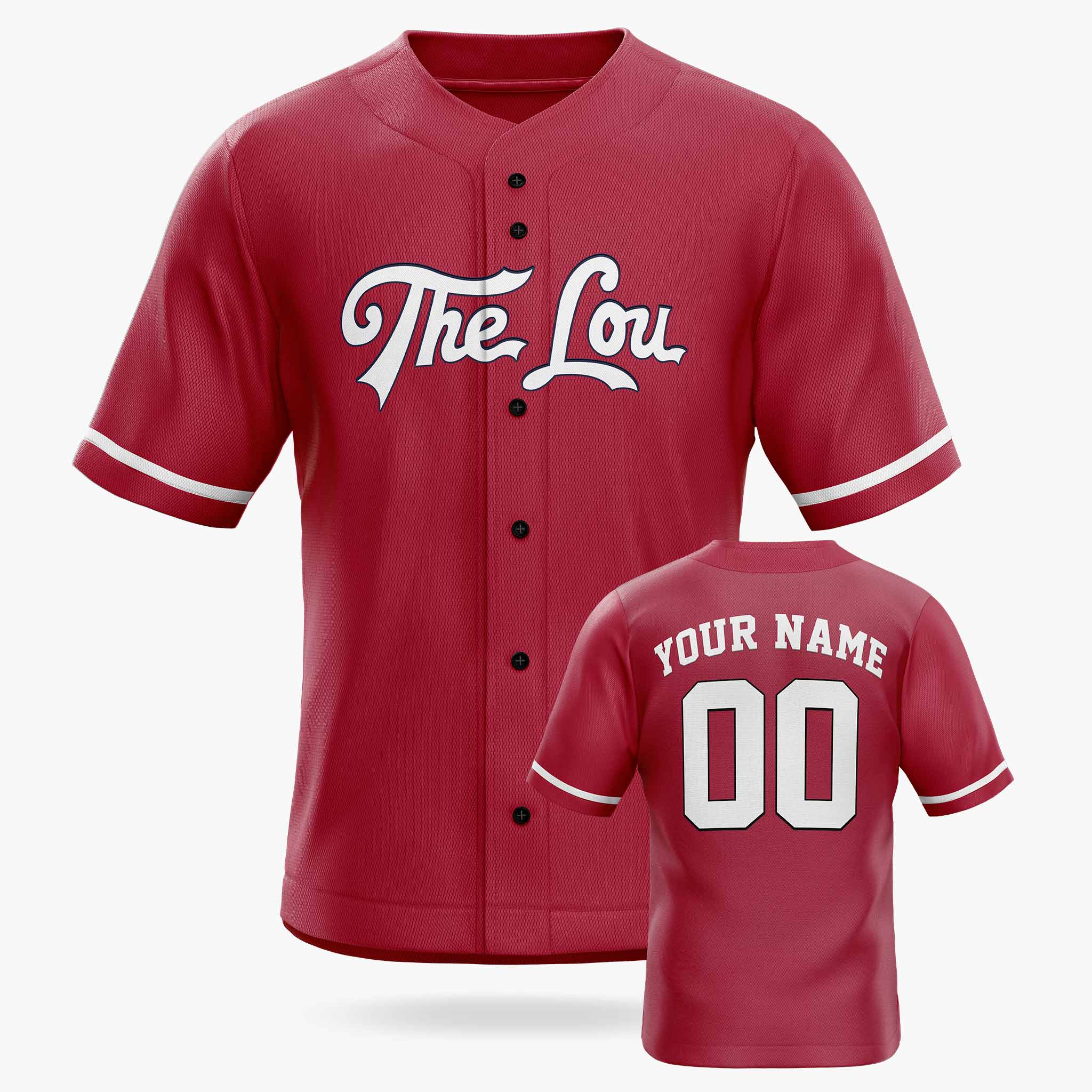 Custom City Baseball Jersey - The Lou Red - Design Your Own