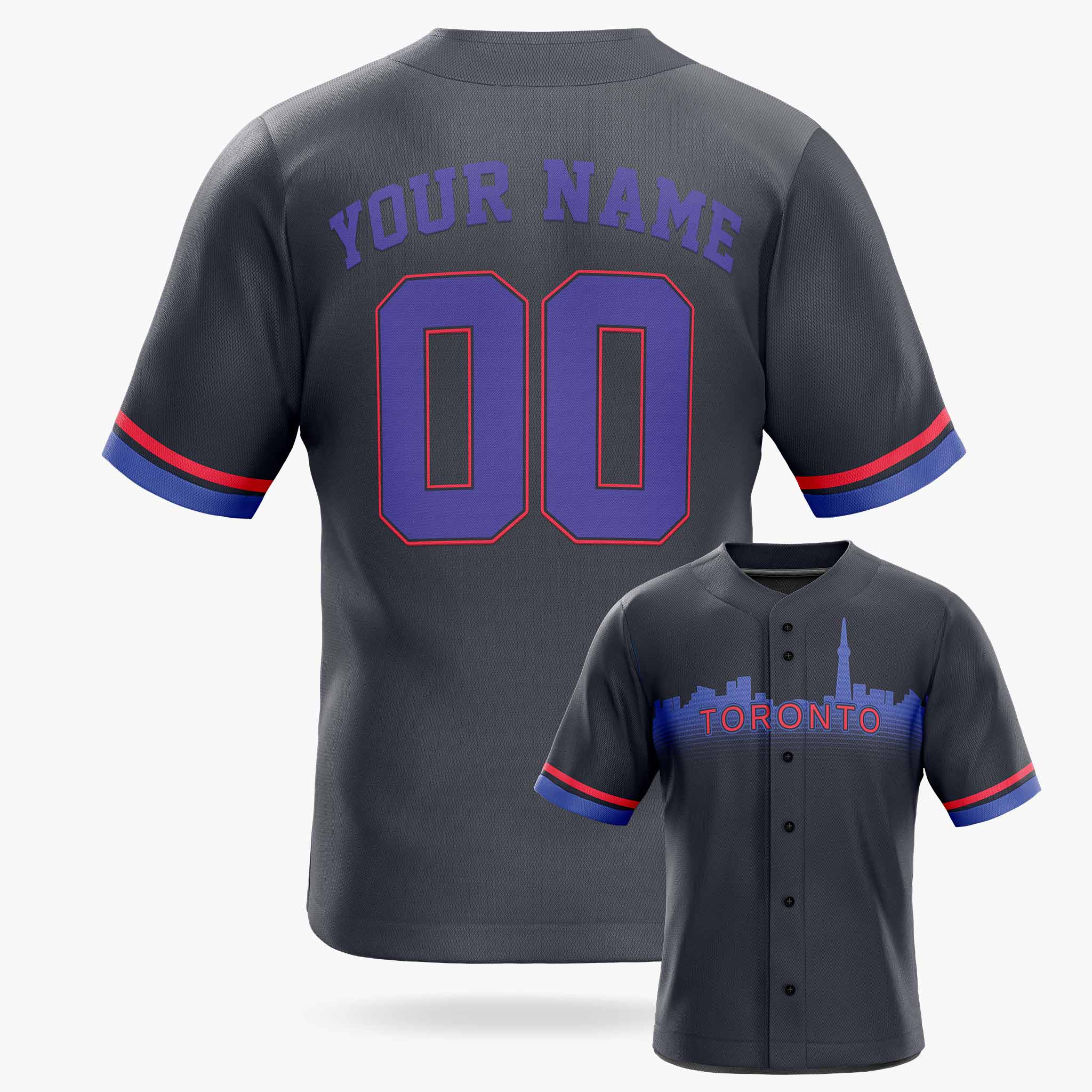 Custom City Baseball Jersey - Toronto Blue - Design Your Own