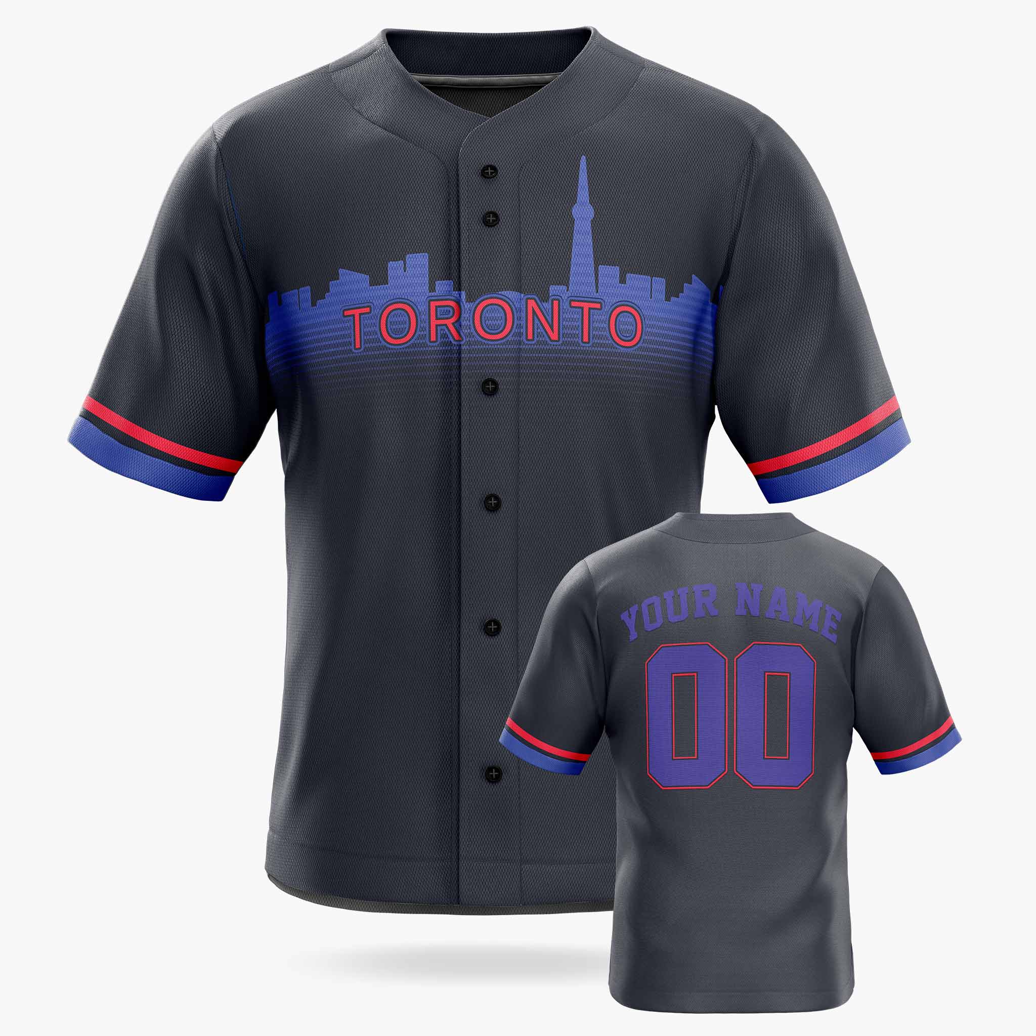 Custom City Baseball Jersey - Toronto Blue - Design Your Own