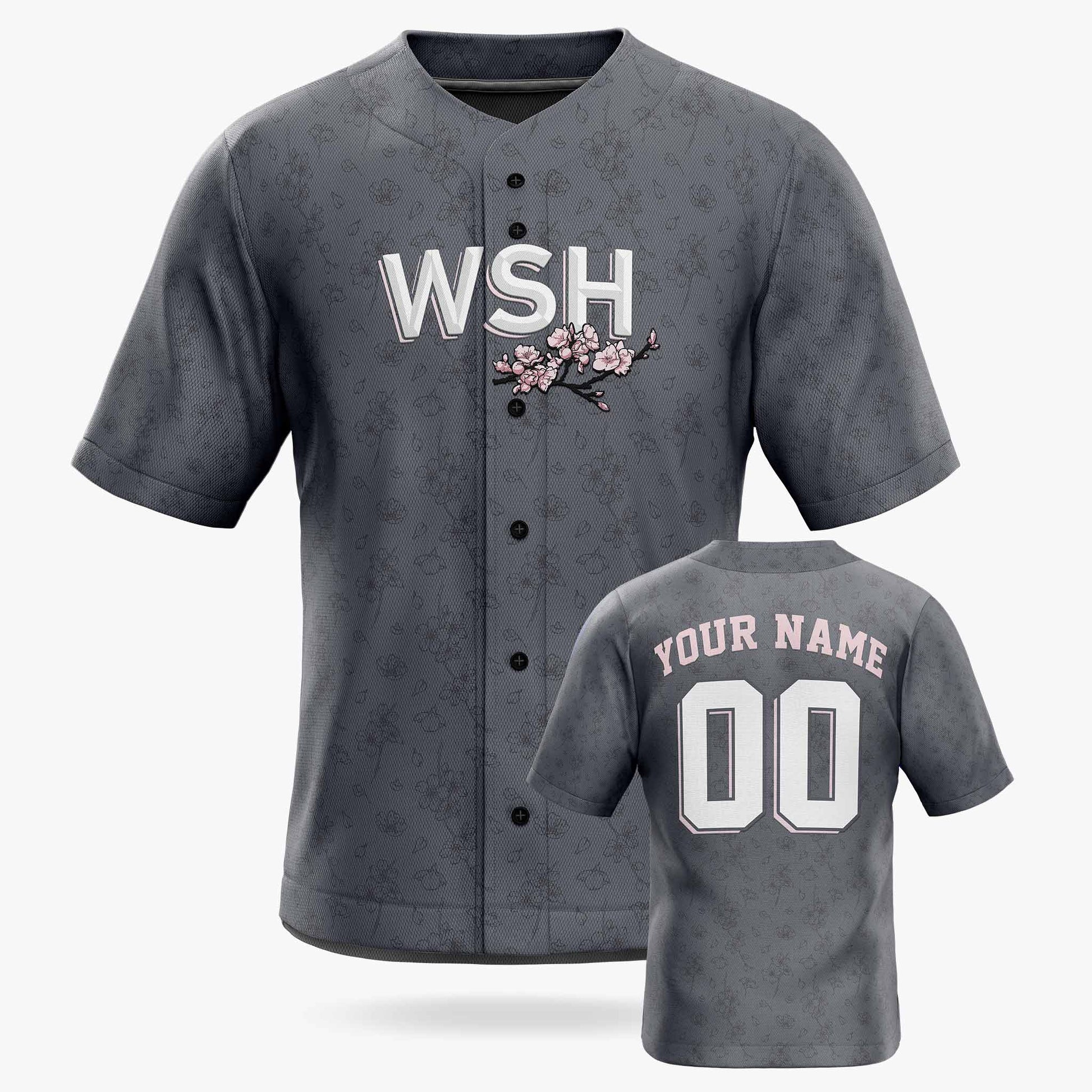 Custom City Baseball Jersey - WSH Gray - Design Your Own
