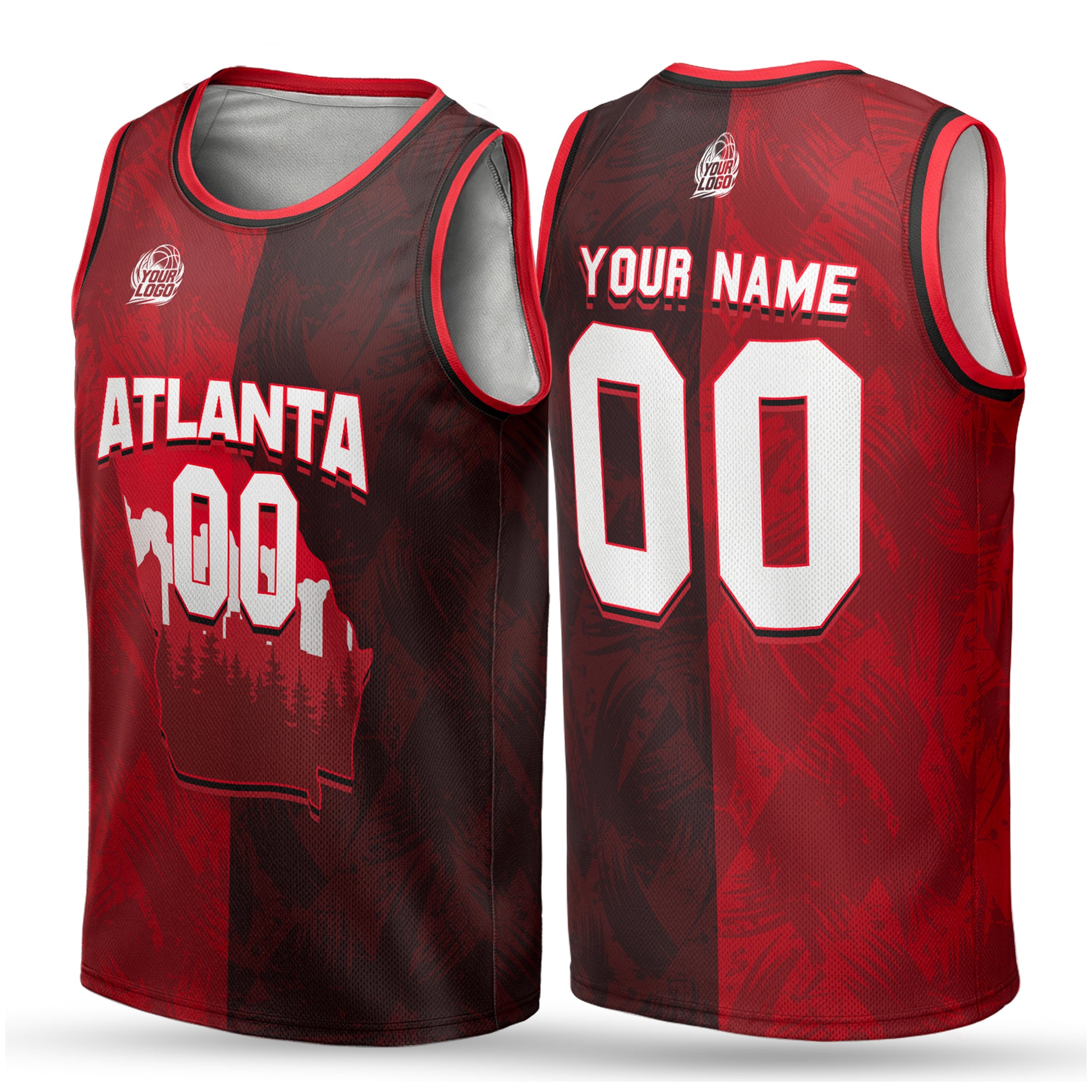 Custom City Basketball Jersey Atlanta Design - Add Your Name and Number