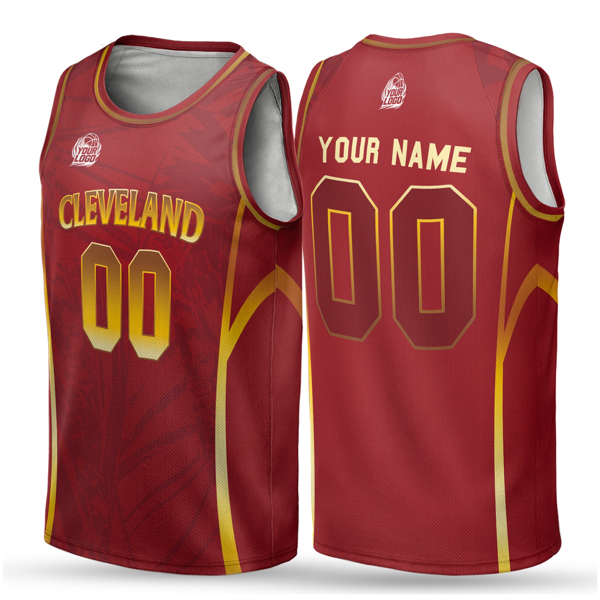 Custom City Basketball Jersey Cleveland Design - Add Your Name and Number