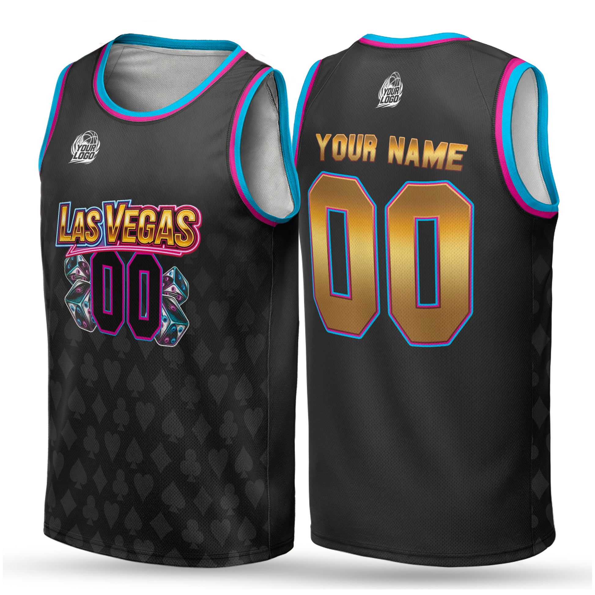Custom City Basketball Jersey Las Vegas Design - Add Your Name and Number