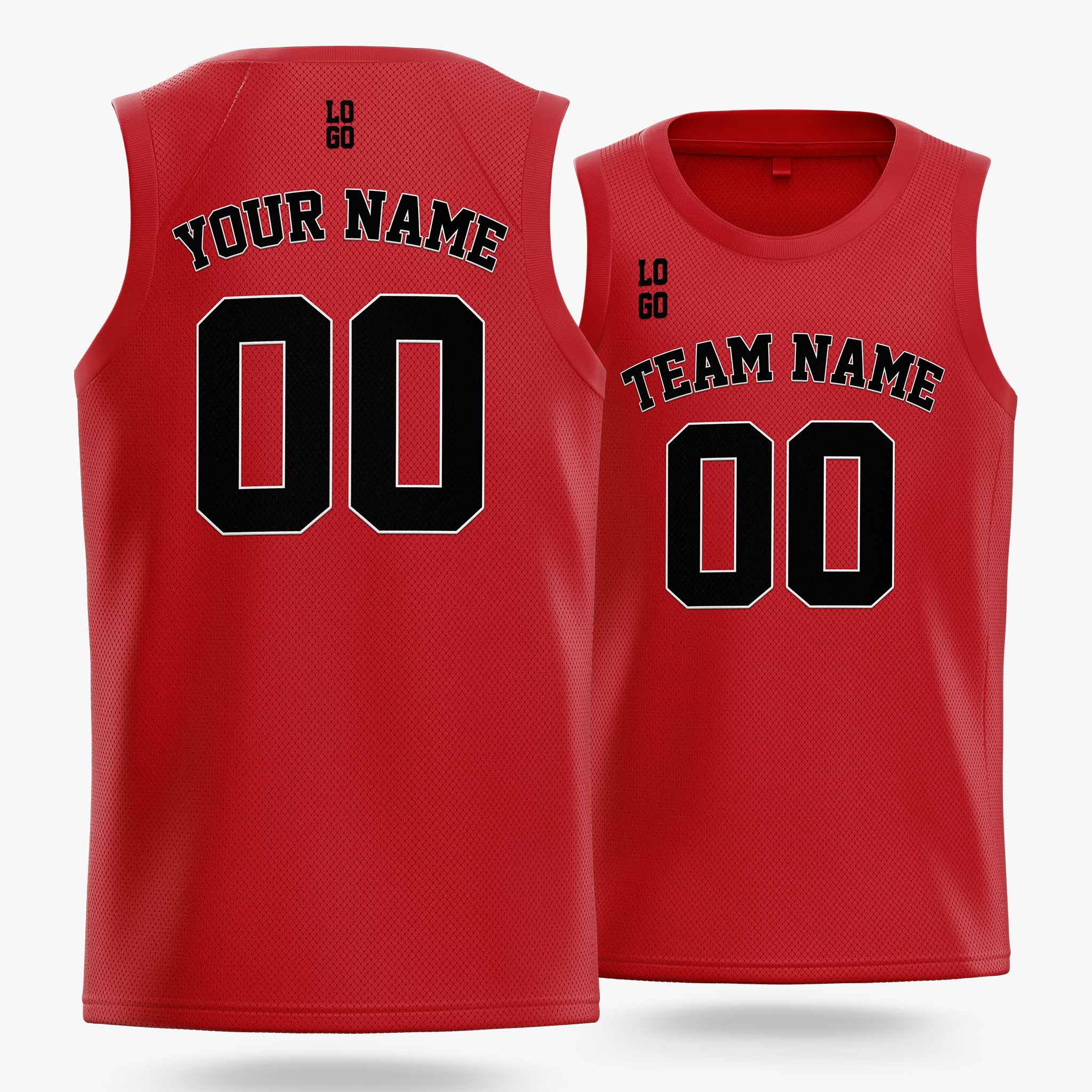 Custom Basketball Jersey Cardinal and Black - Design Your Own
