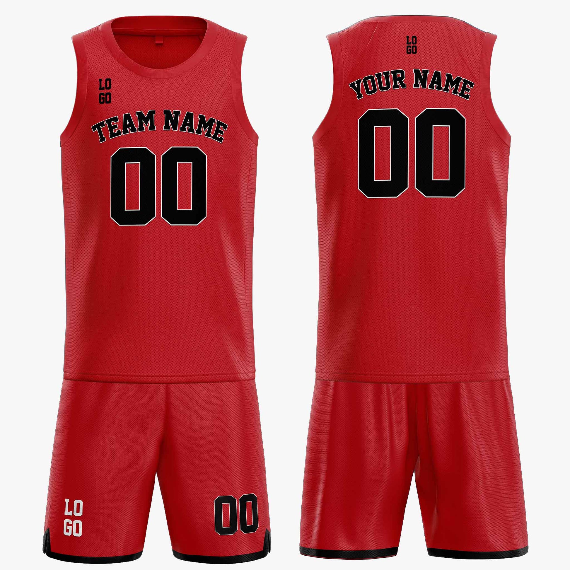 Custom Basketball Jersey Cardinal and Black - Design Your Own