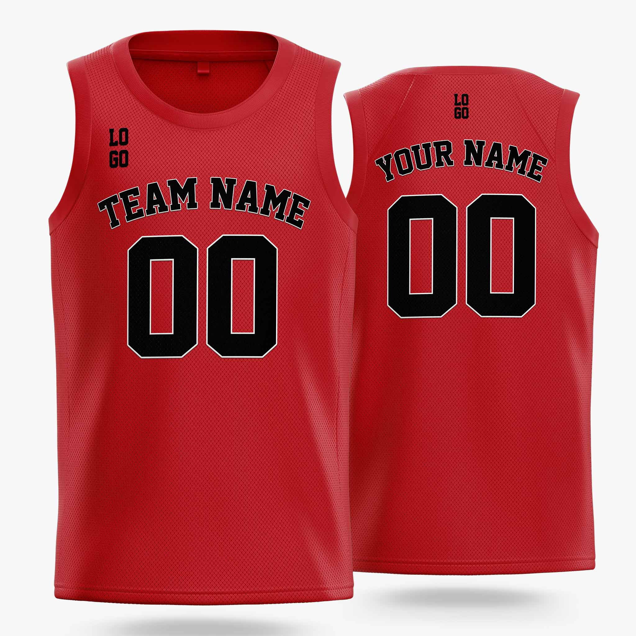 Custom Basketball Jersey Cardinal and Black - Design Your Own