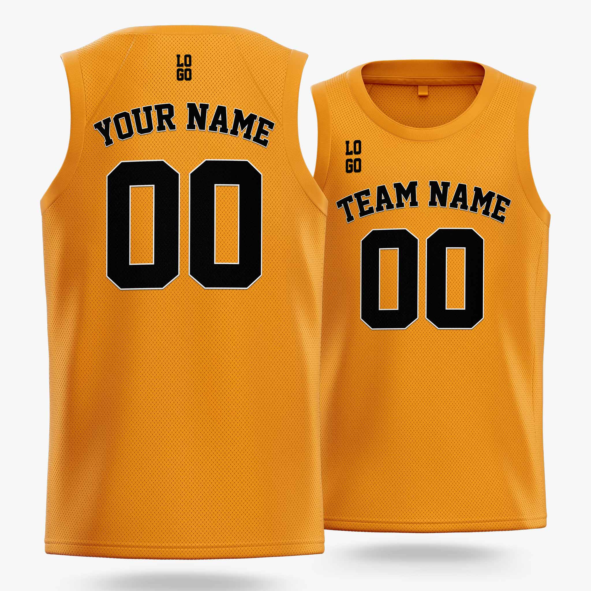 Custom Basketball Jersey Gold and Black - Design Your Own