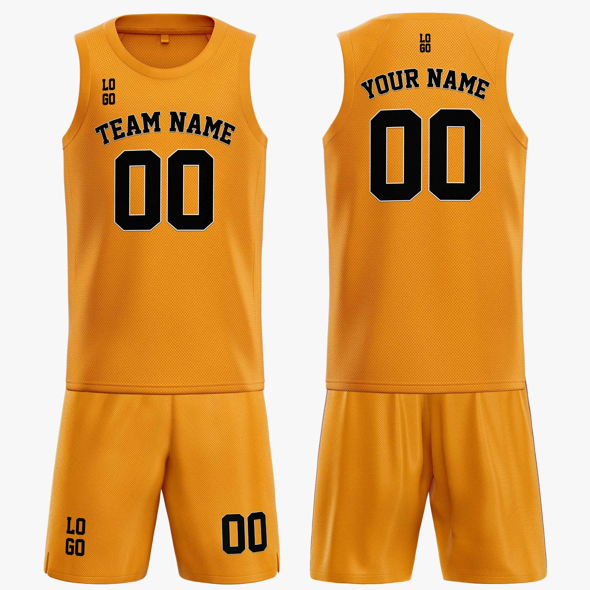 Custom Basketball Jersey Gold and Black - Design Your Own