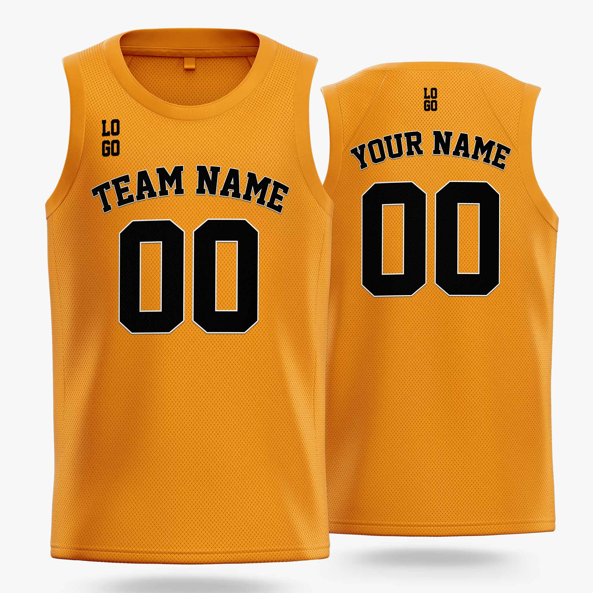 Custom Basketball Jersey Gold and Black - Design Your Own