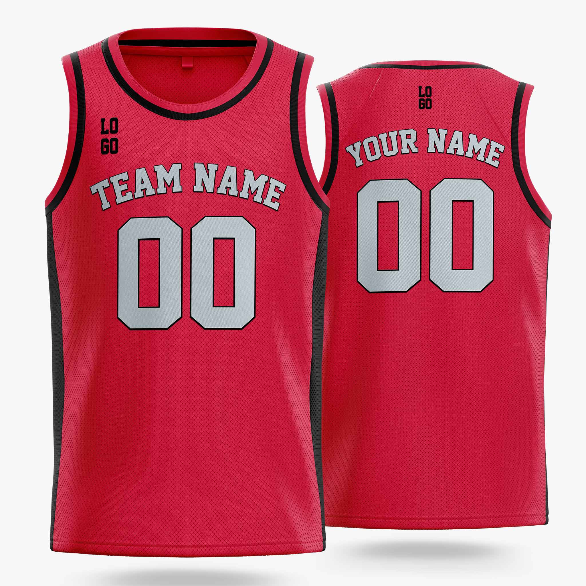 Custom Basketball Jersey Cardinal Black and Silver - Design Your Own