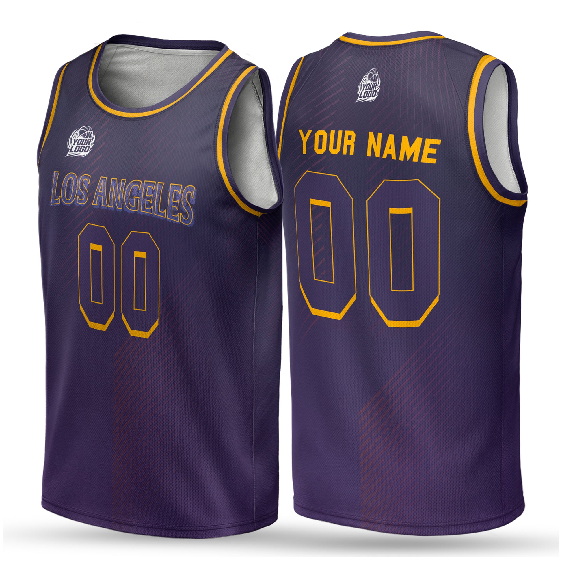 Custom City Basketball Jersey Los Angeles Design - Add Your Name and Number