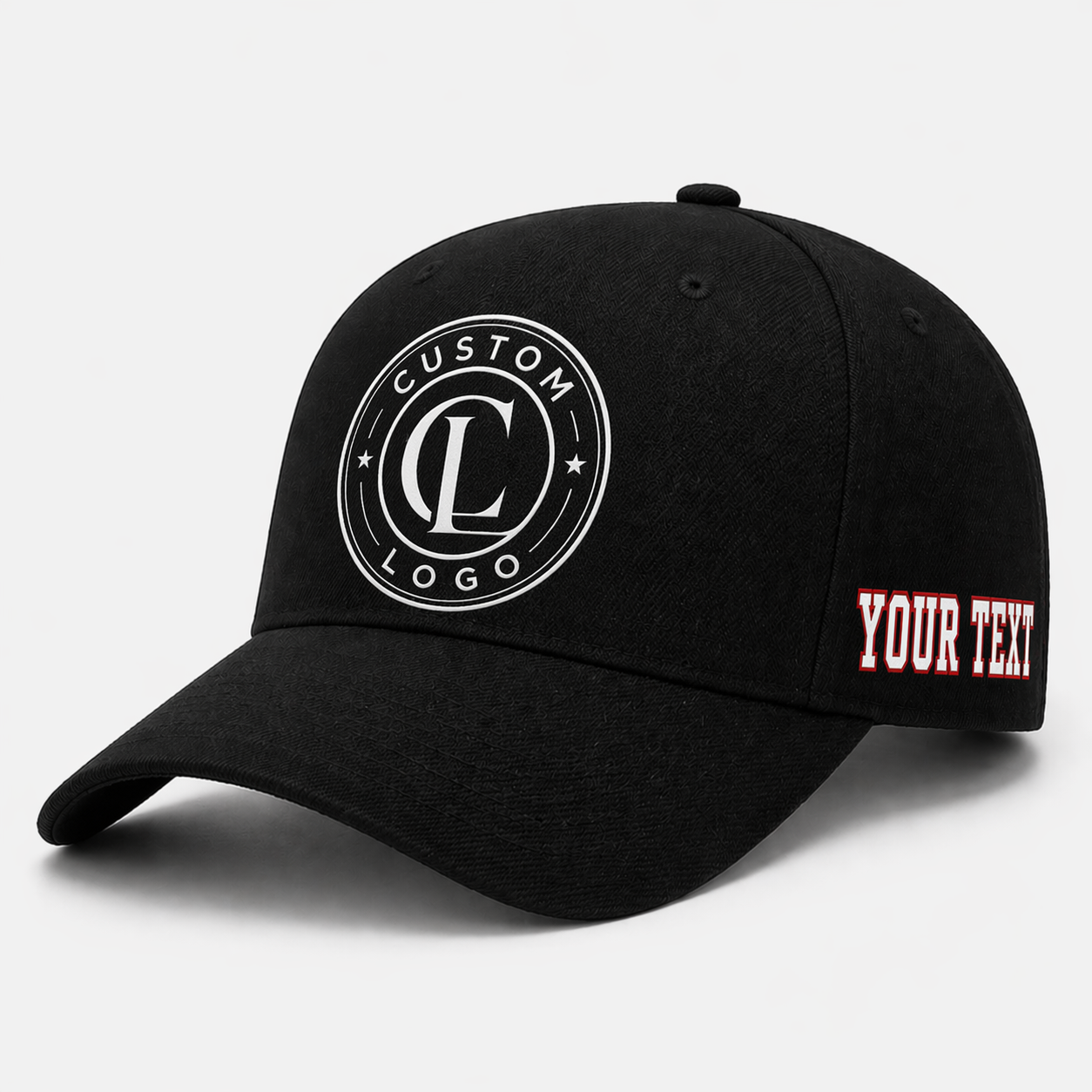 Custom Black Baseball Cap, Add Your Name, Team Name and Number