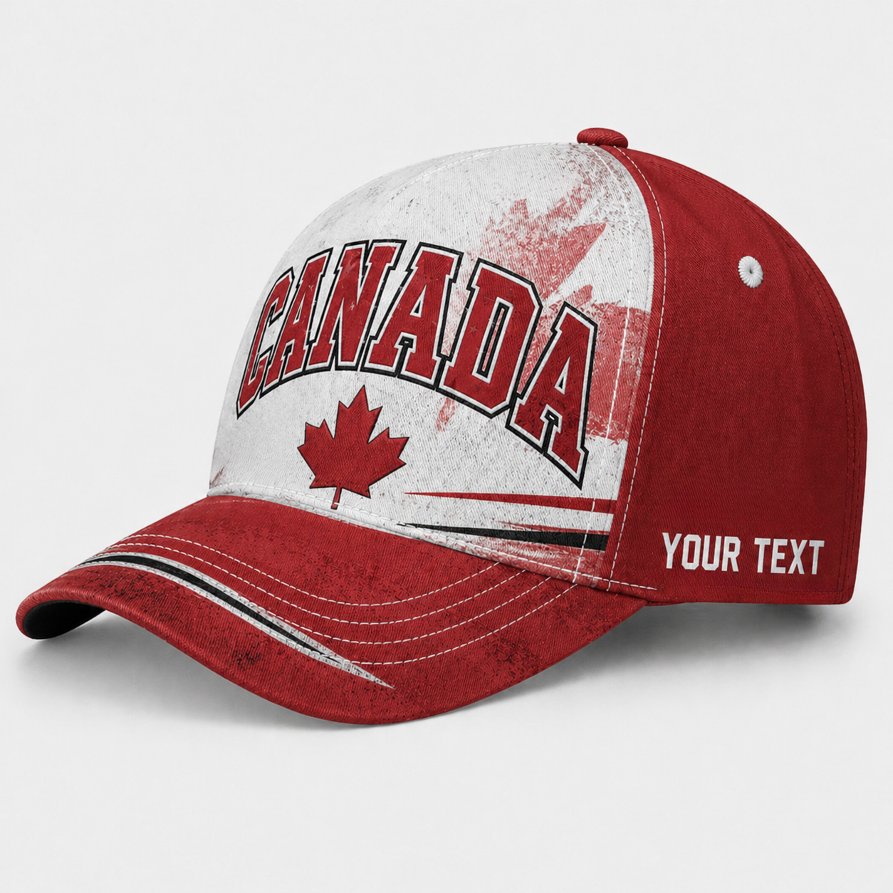 Custom Canada Baseball Cap, Add Your Name, Team Name and Number