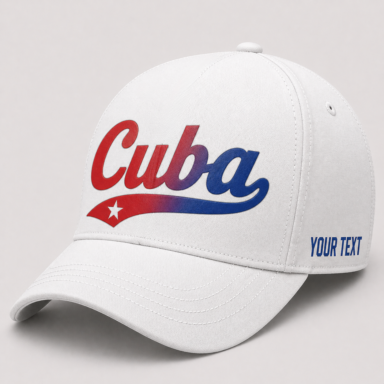 Custom Cuba Baseball Cap, Add Your Name, Team Name and Number