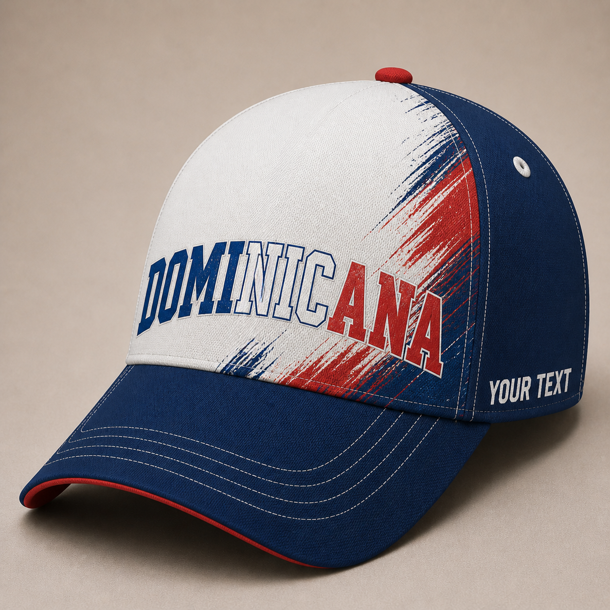 Custom Dominican Republic Baseball Cap, Add Your Name, Team Name and Number