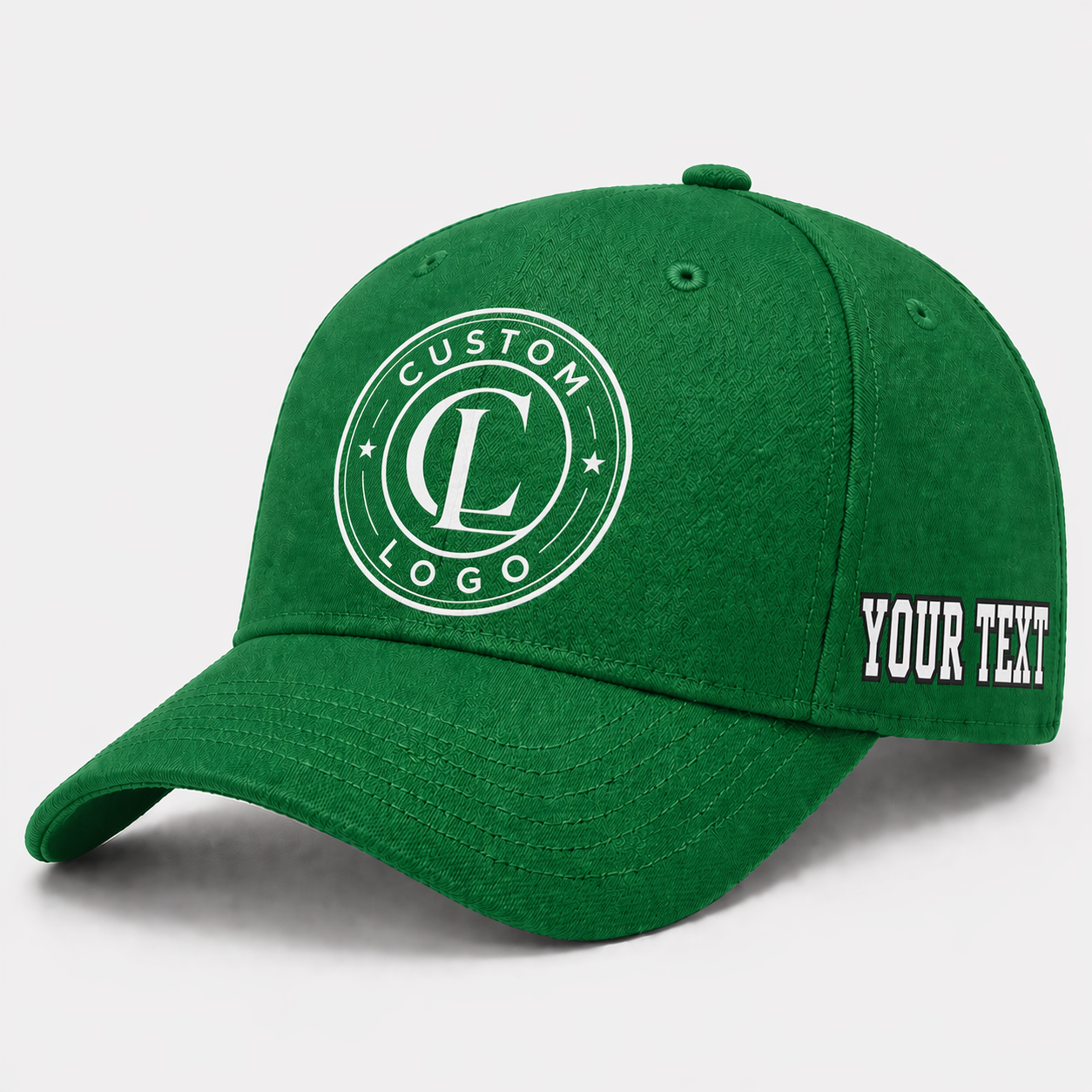 Custom Green Baseball Cap, Add Your Name, Team Name and Number