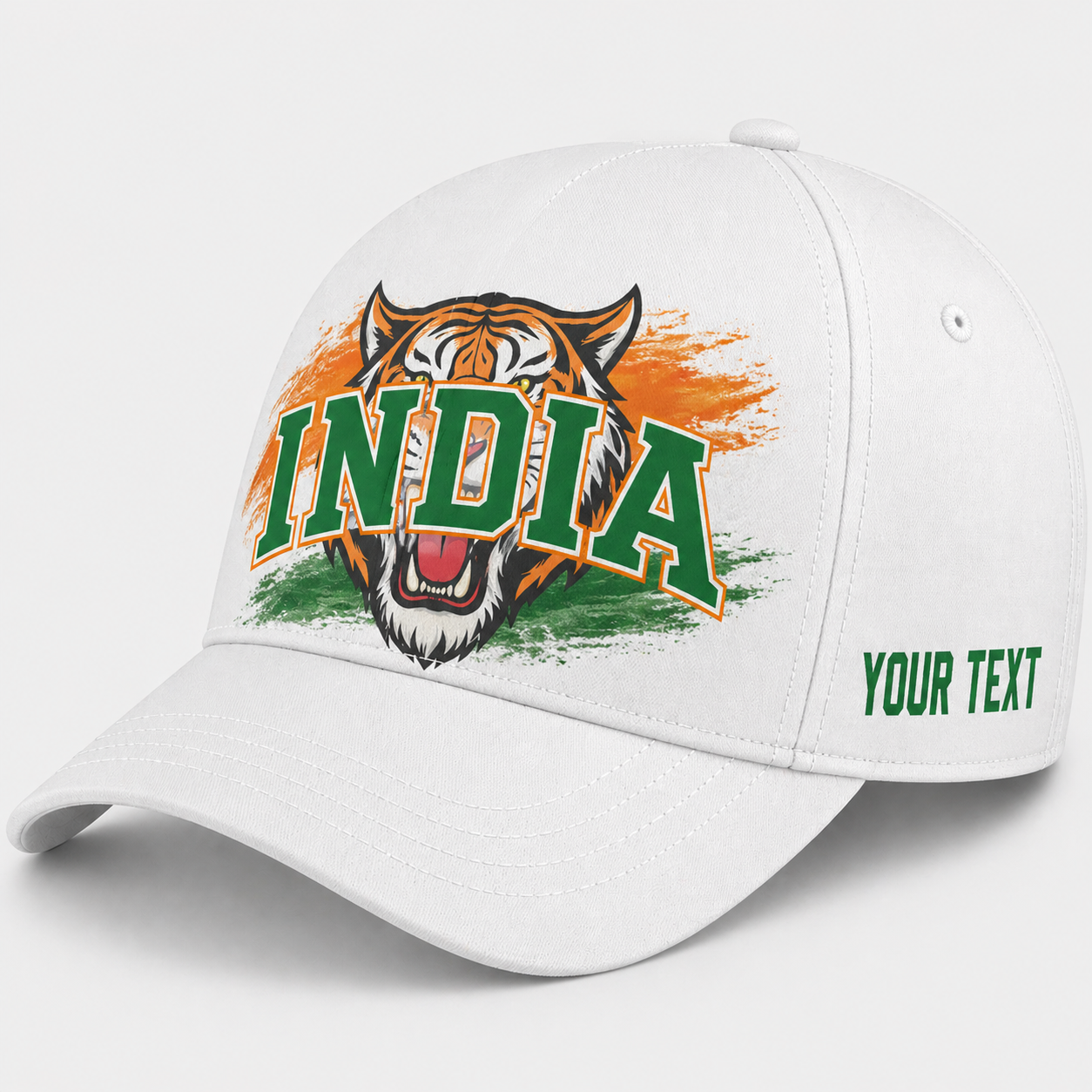Custom India Baseball Cap, Add Your Name, Team Name and Number