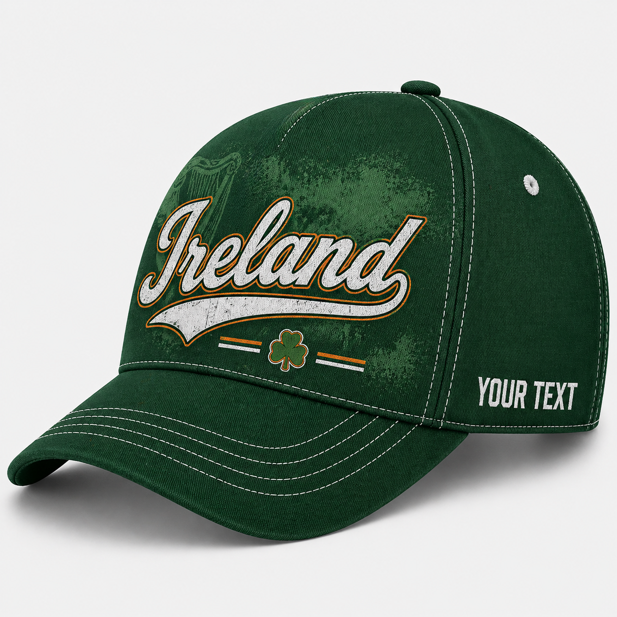 Custom Ireland Baseball Cap, Add Your Name, Team Name and Number