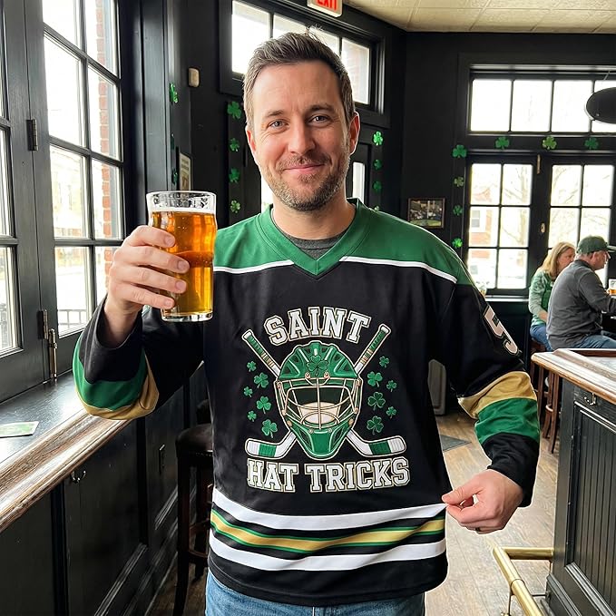 Custom St. Patrick's Day Hockey Jersey Drinking Team - Design Your Own