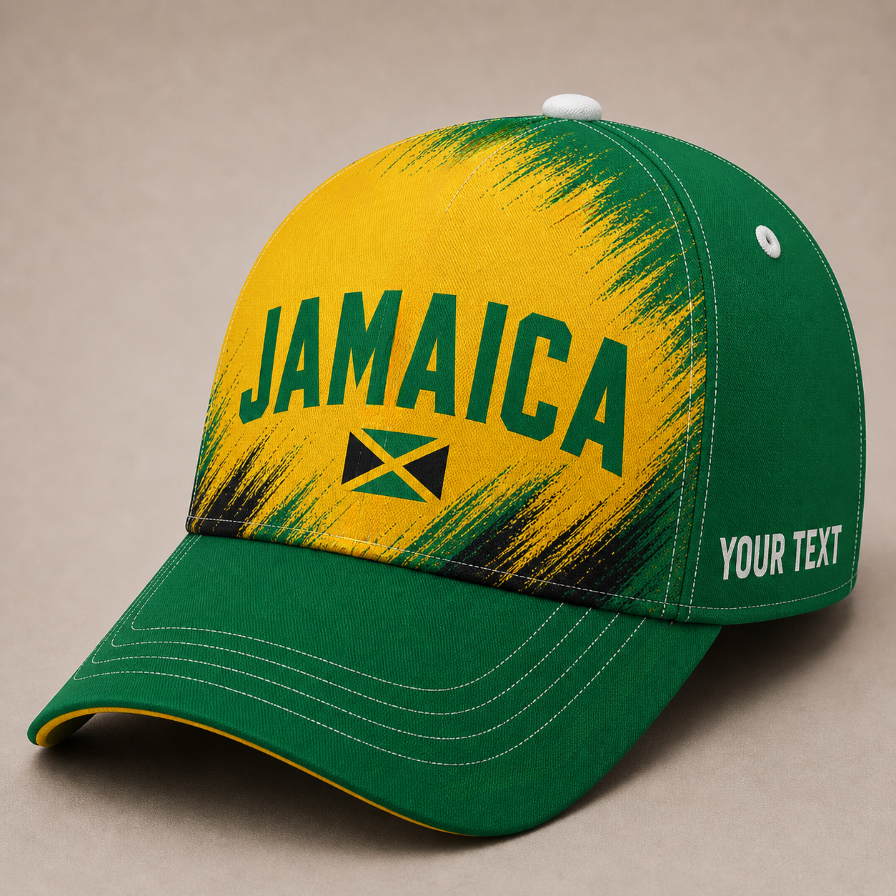 Custom Jamaica Baseball Cap, Add Your Name, Team Name and Number
