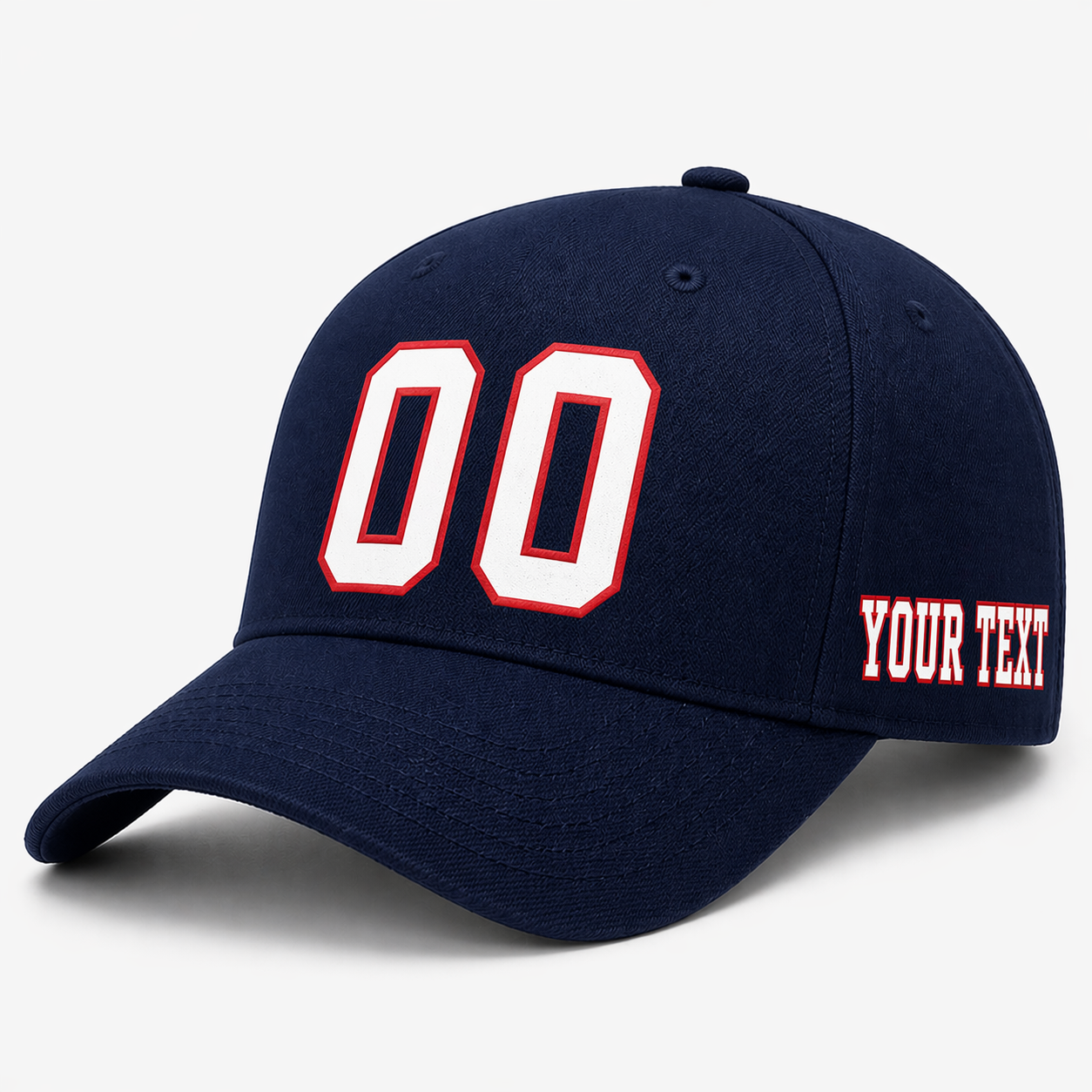 Custom Navy Baseball Cap, Add Your Name, Team Name and Number