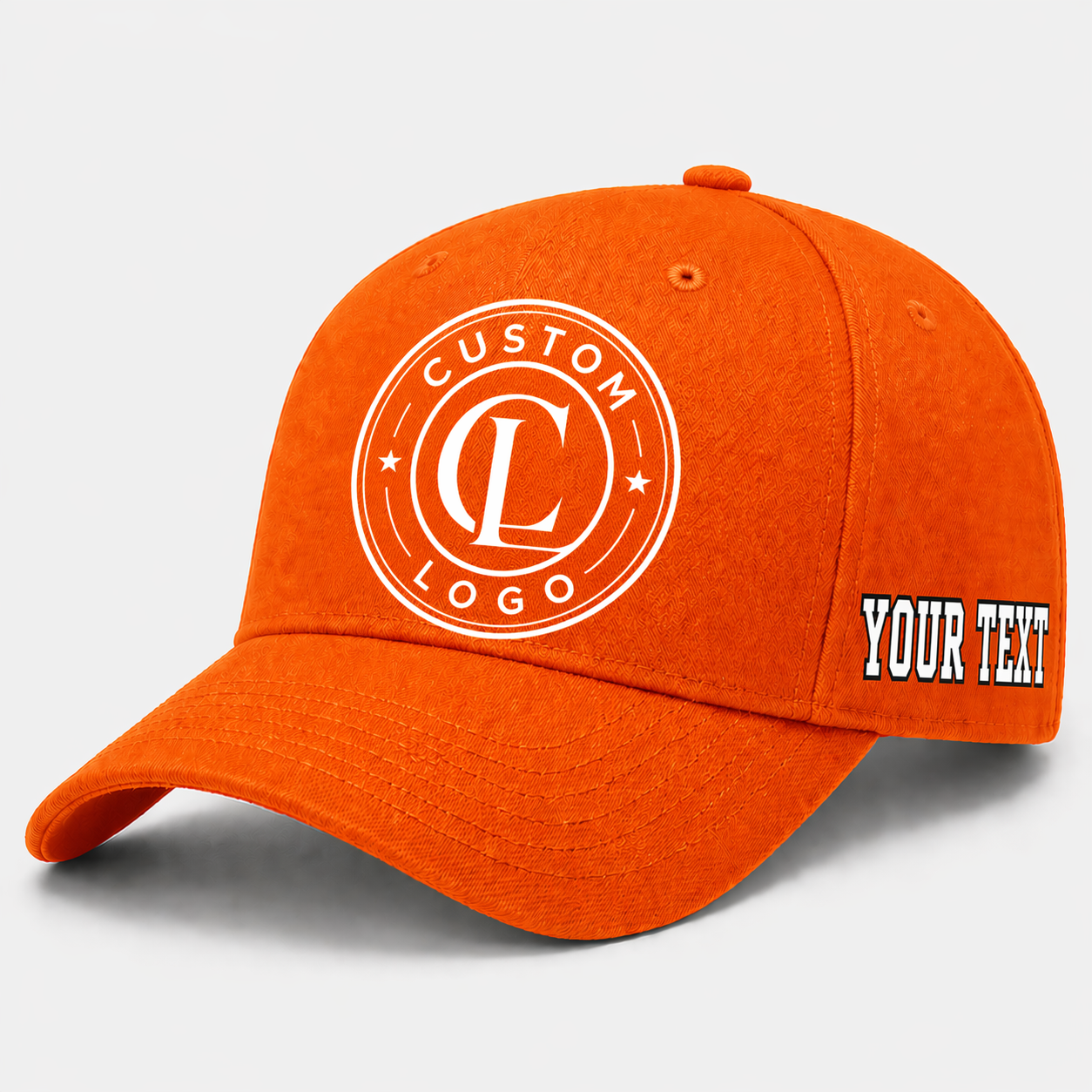 Custom Orange Baseball Cap, Add Your Name, Team Name and Number