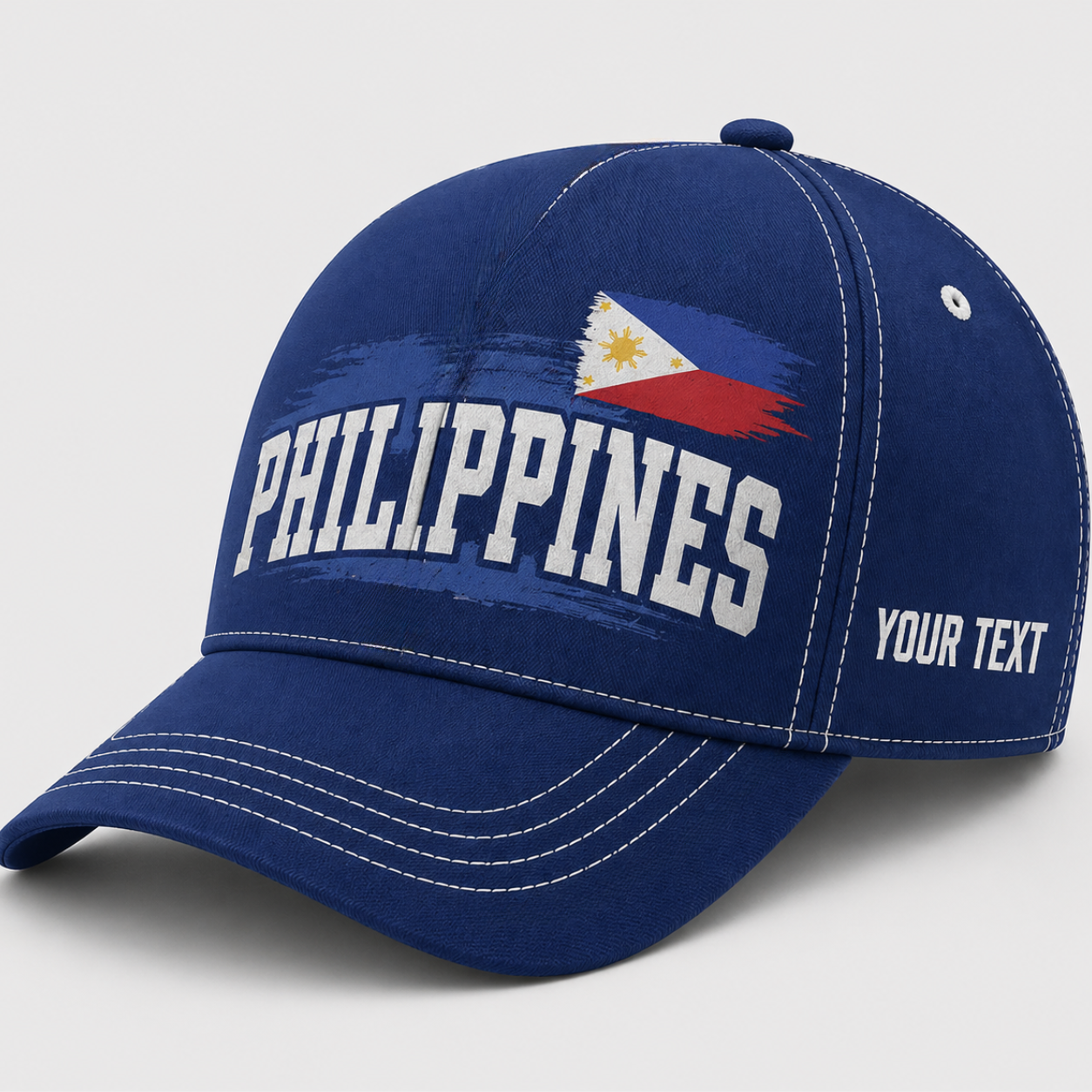 Custom Philippines Baseball Cap, Add Your Name, Team Name and Number