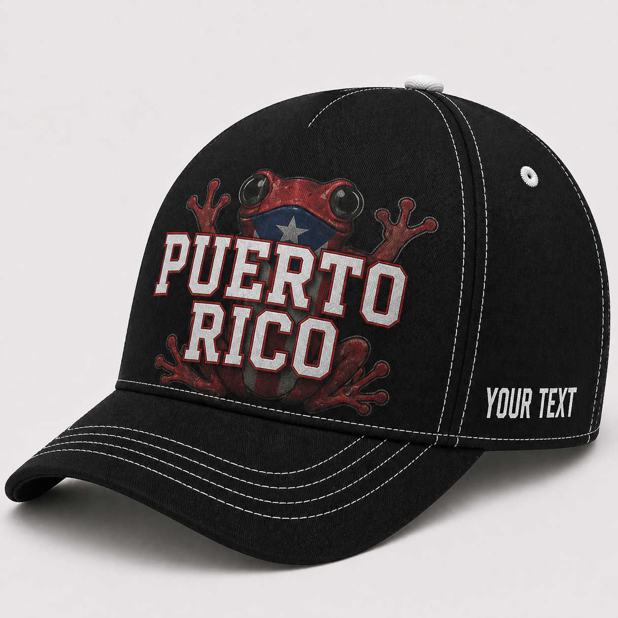 Custom Puerto Rico Baseball Cap, Add Your Name, Team Name and Number
