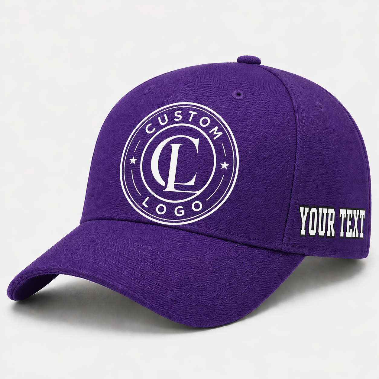 Custom Purple Baseball Cap, Add Your Name, Team Name and Number