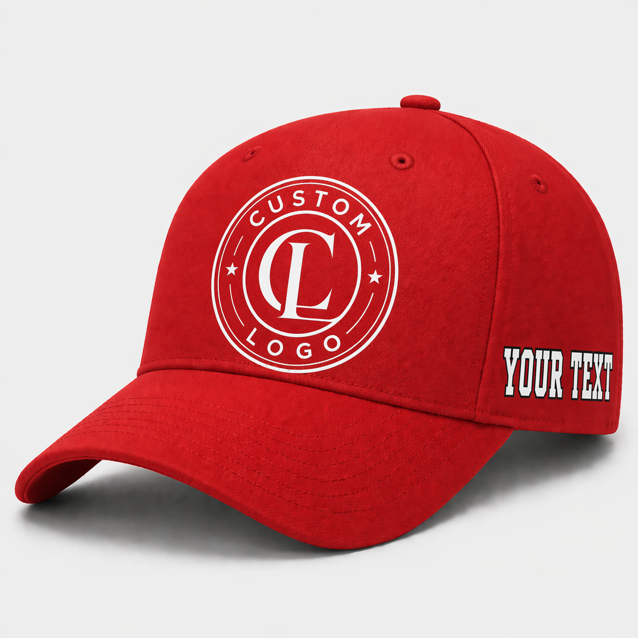 Custom Red Baseball Cap, Add Your Name, Team Name and Number