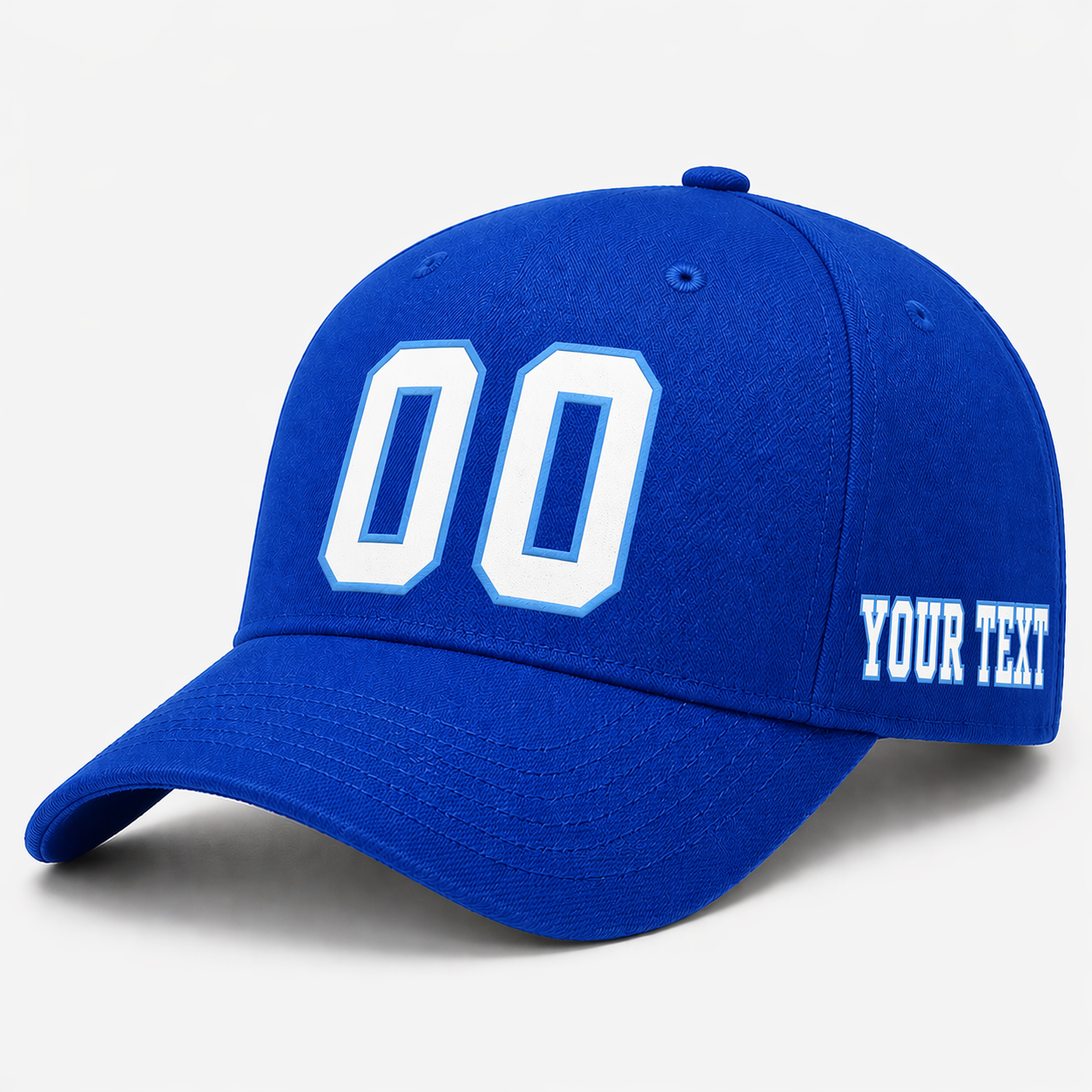 Custom Royal Blue Baseball Cap, Add Your Name, Team Name and Number