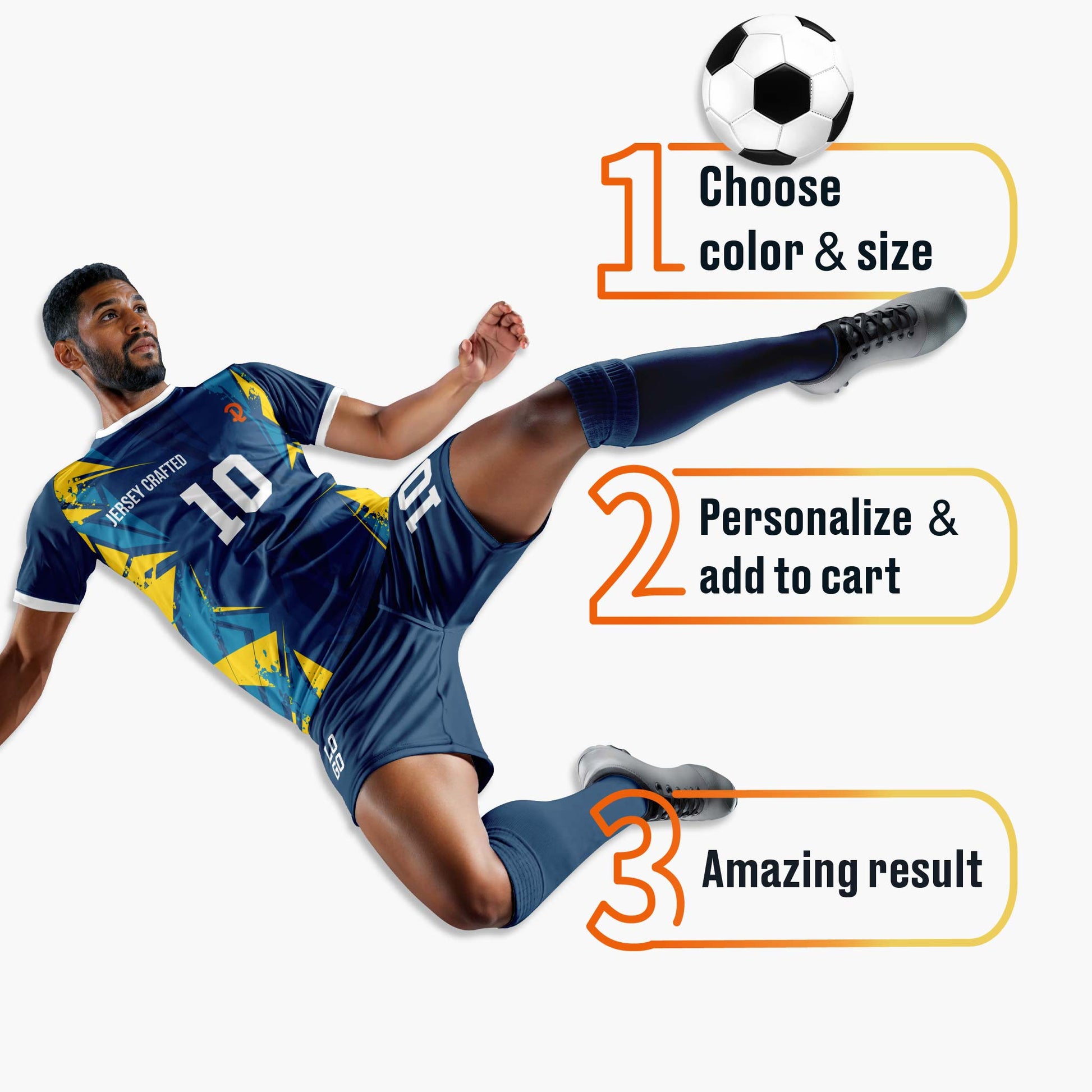 Custom Soccer Jersey Aqua Blue and White - Design Your Own