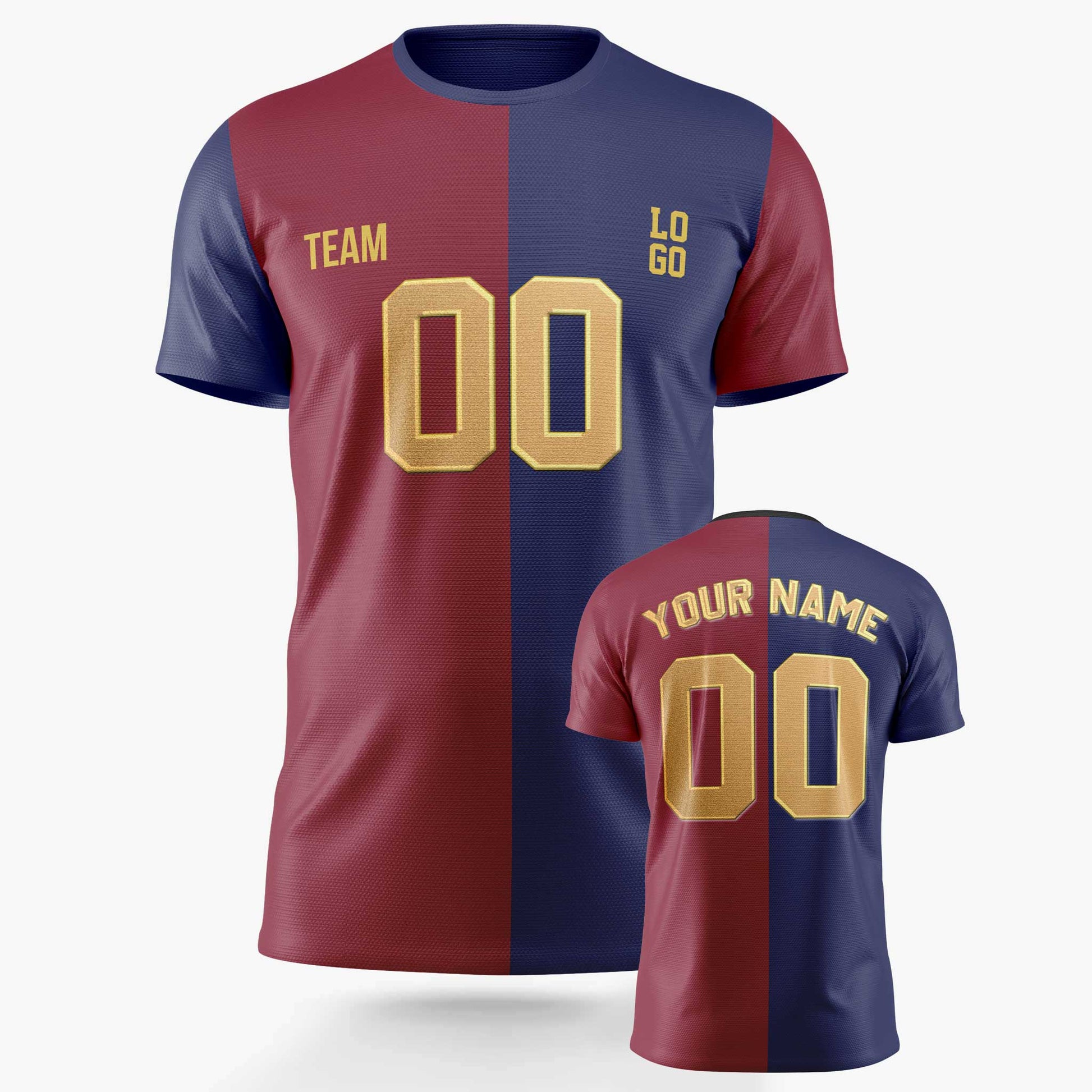 Custom Soccer Jersey Maroon and Navy - Design Your Own