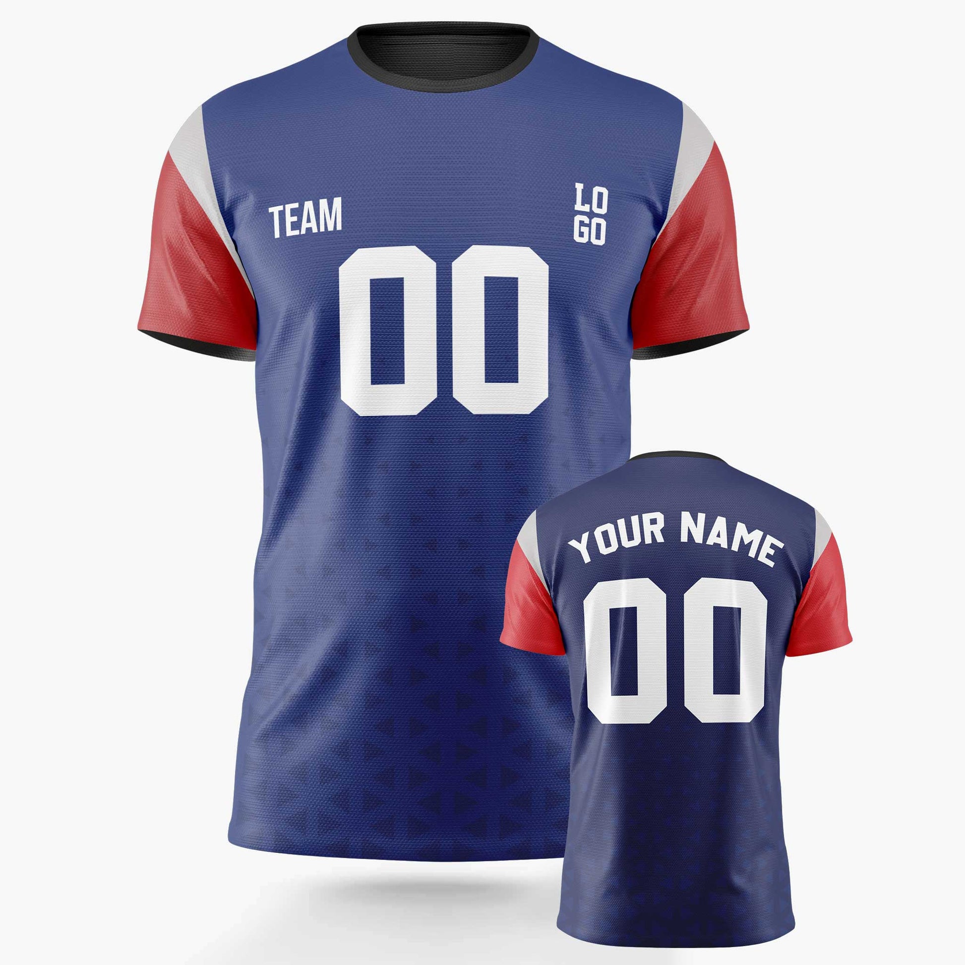 Custom Soccer Jersey Navy Gray and Red - Design Your Own